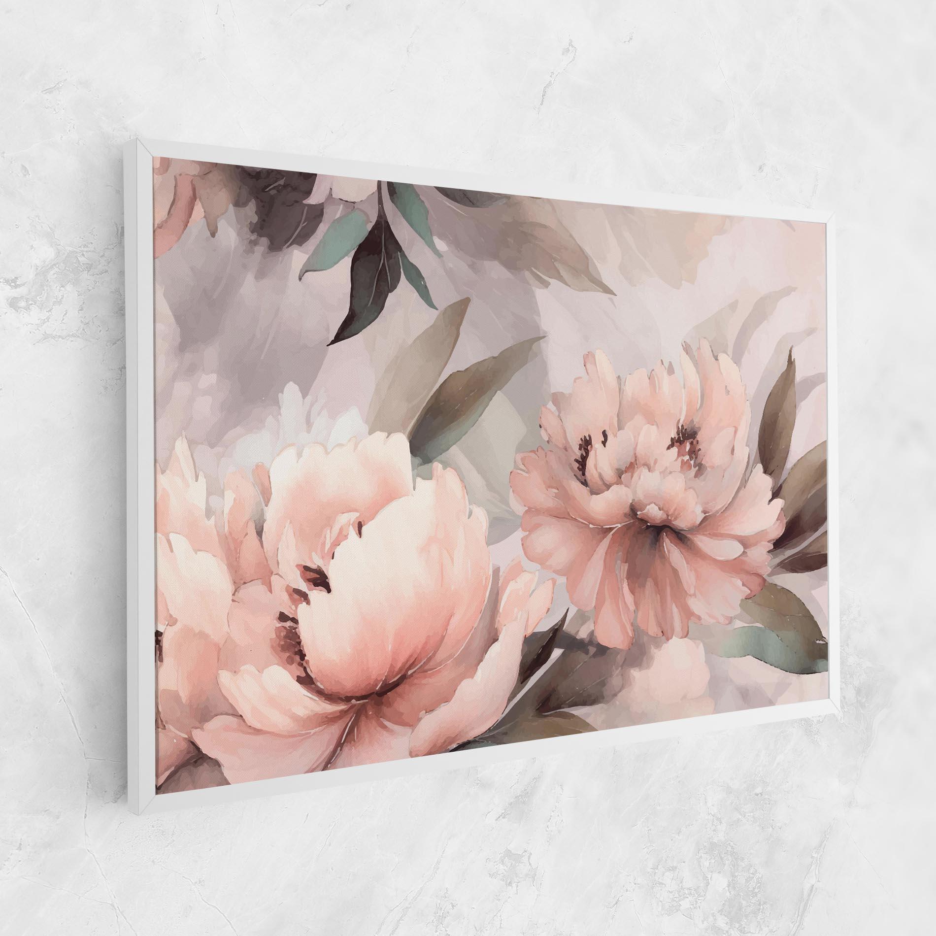 Vászonkép Dreamy Peony Art mockup 1