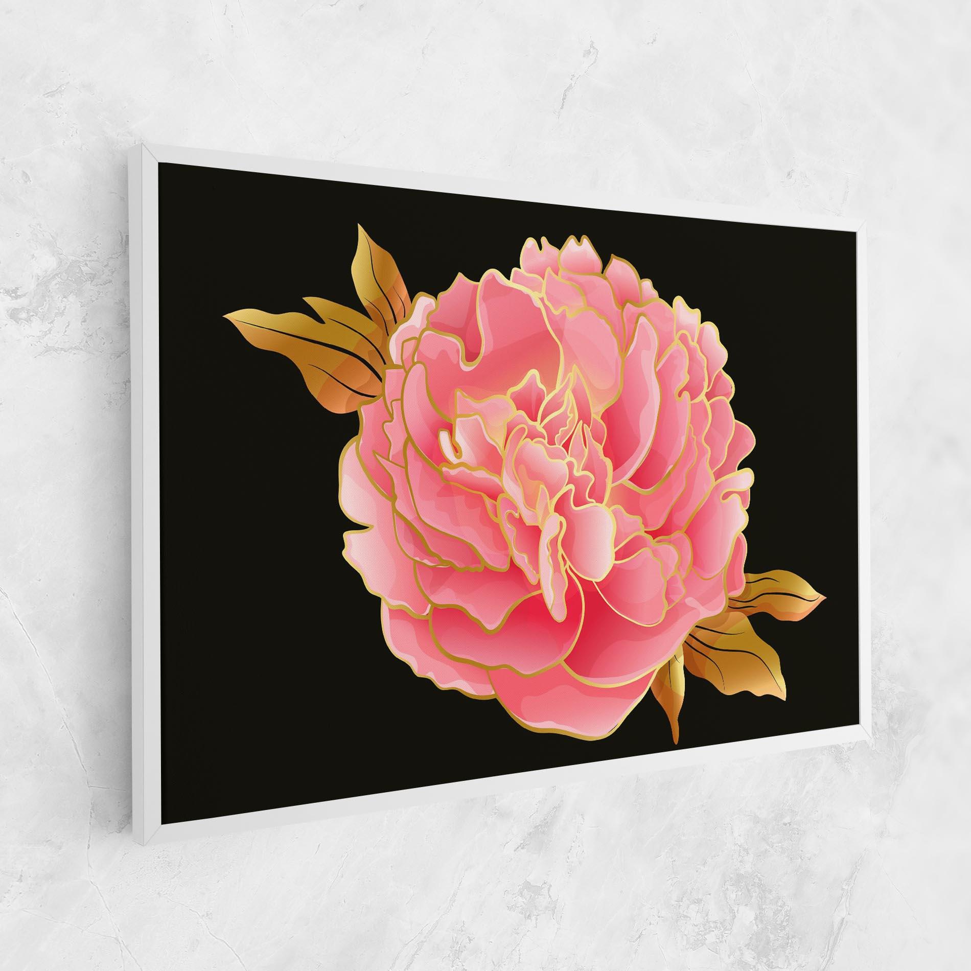 Vászonkép Gold Pinkk Peony mockup 1