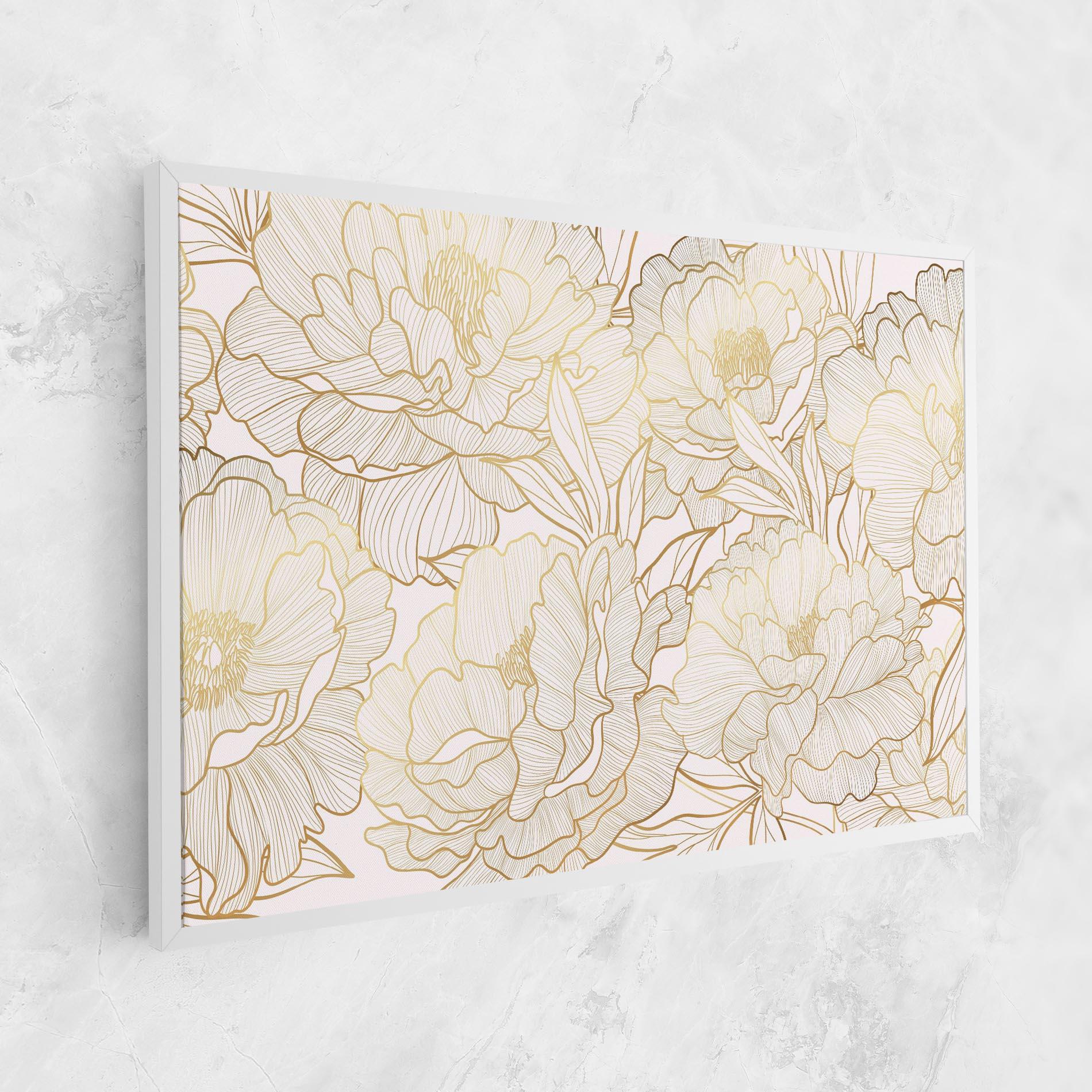 Vászonkép Golden Peony mockup 1