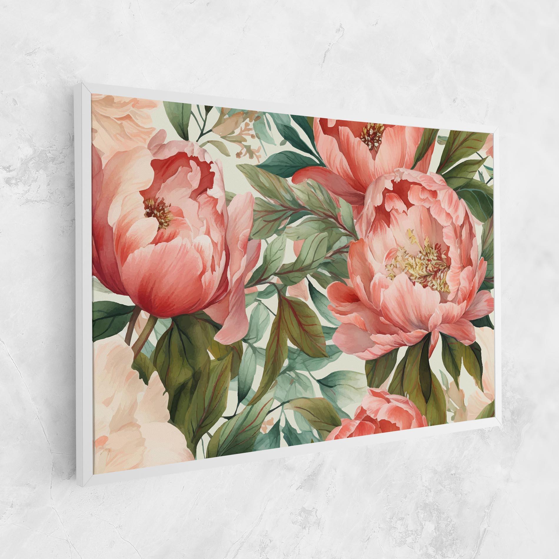 Vászonkép Light Red Peony mockup 1