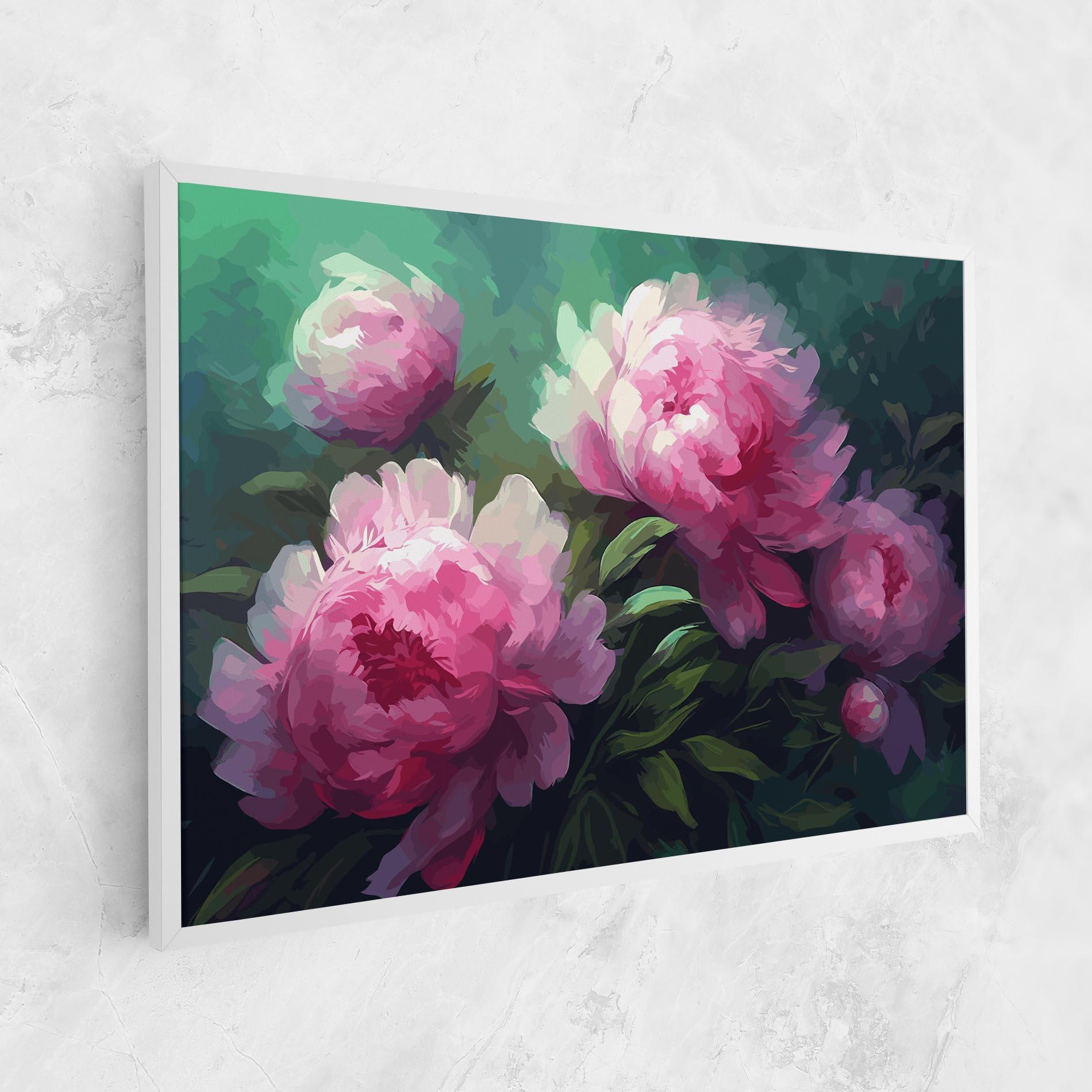 Vászonkép Pretty Peony Paint mockup 1
