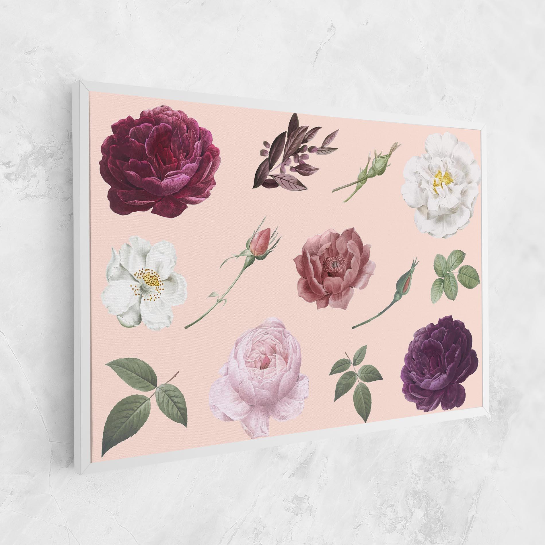 Vászonkép Rose And Peony mockup 1