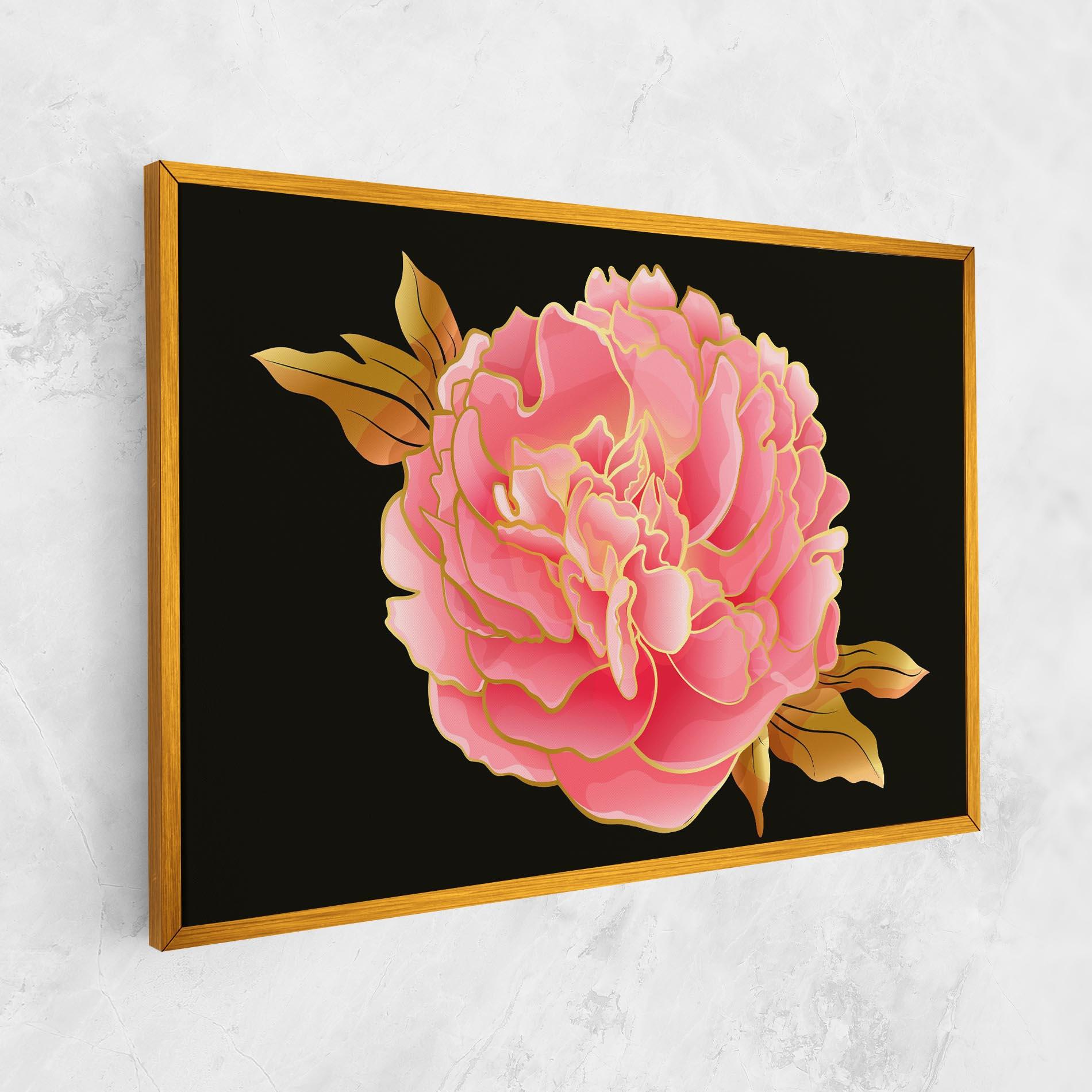 Vászonkép Gold Pinkk Peony mockup 1