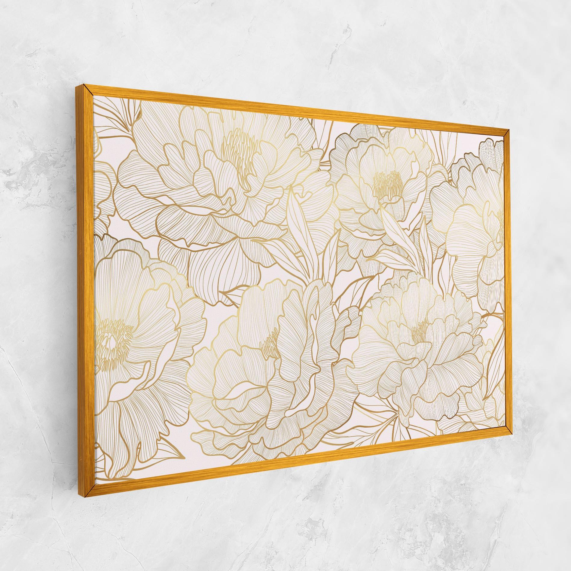 Vászonkép Golden Peony mockup 1