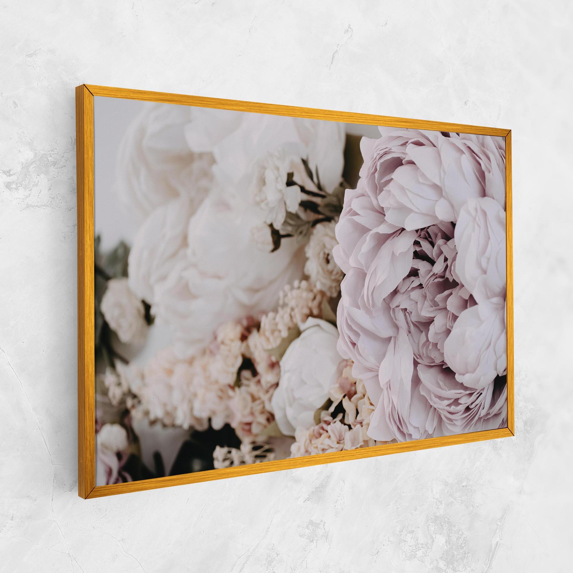 Vászonkép Grey Peony Bouquet mockup 1