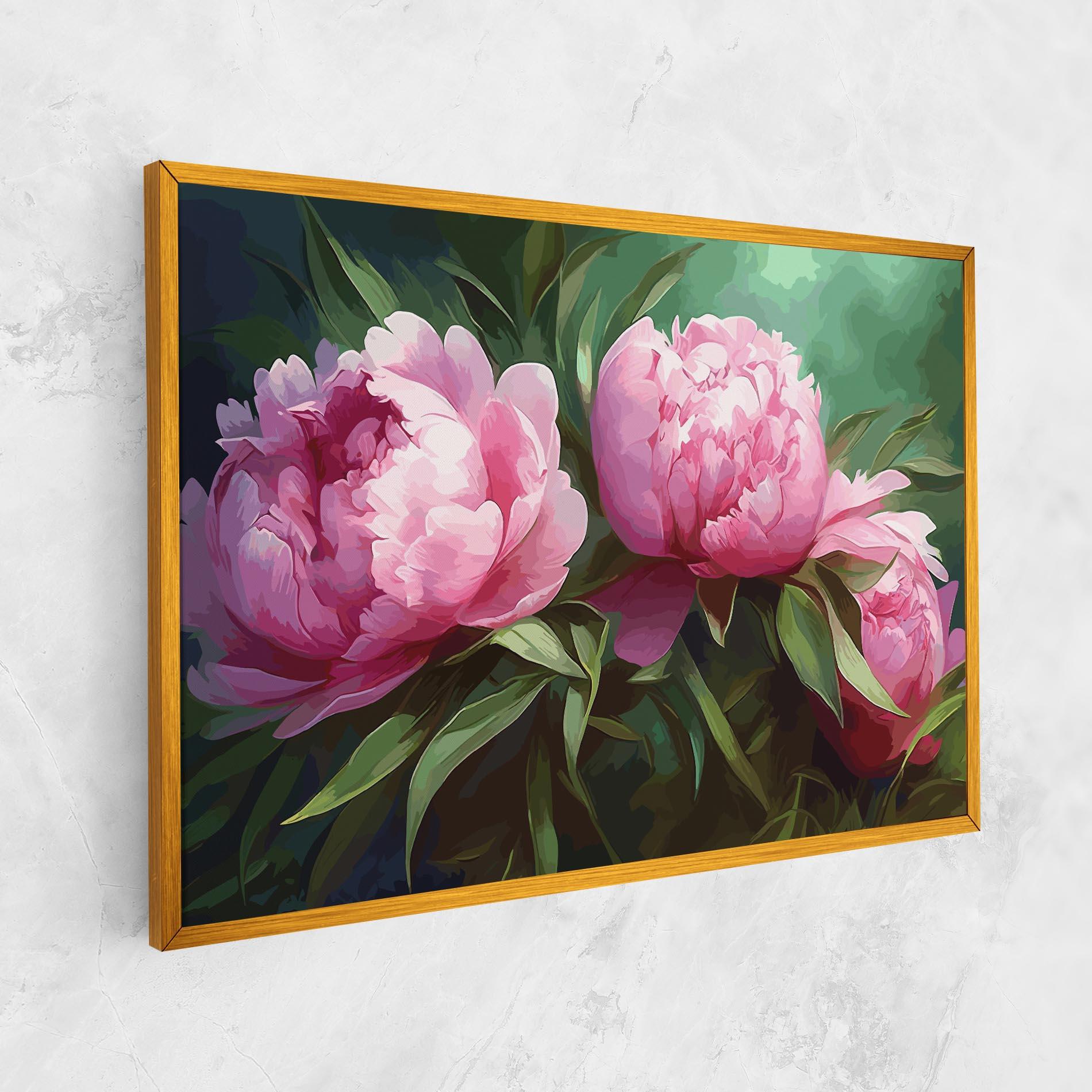 Vászonkép Peonies Art mockup 1