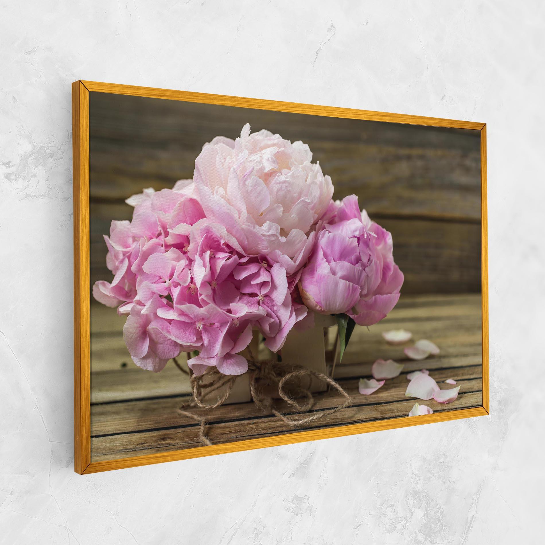 Vászonkép Peony On Table mockup 1