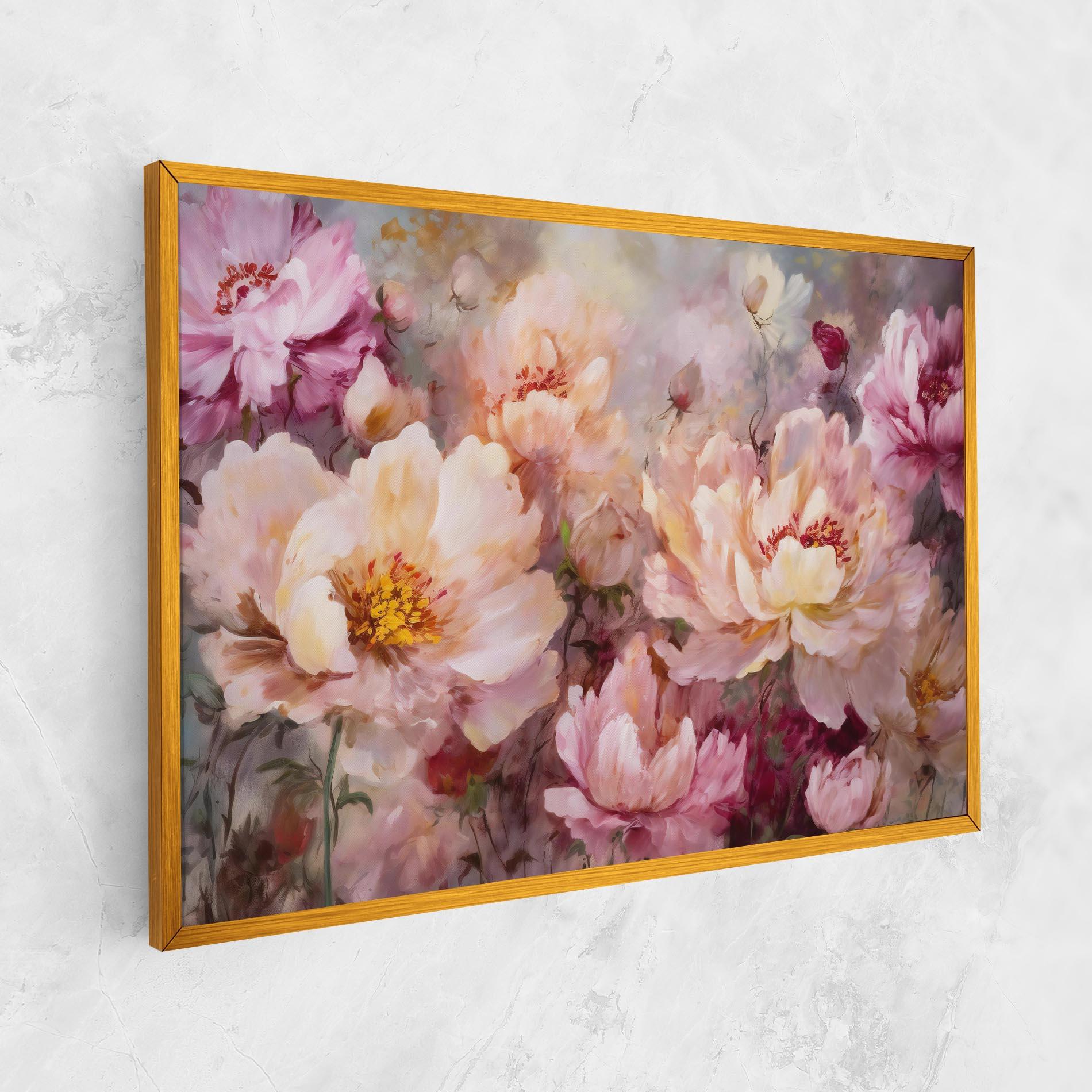 Vászonkép Peony Painting Art mockup 1
