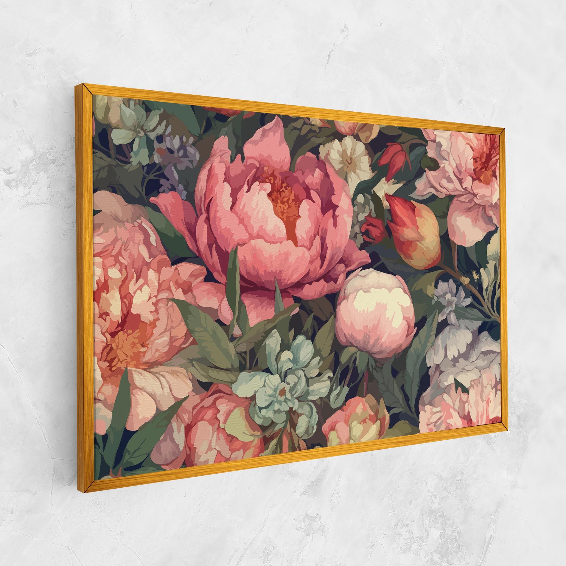 Vászonkép Pretty Artistic Peony mockup 1
