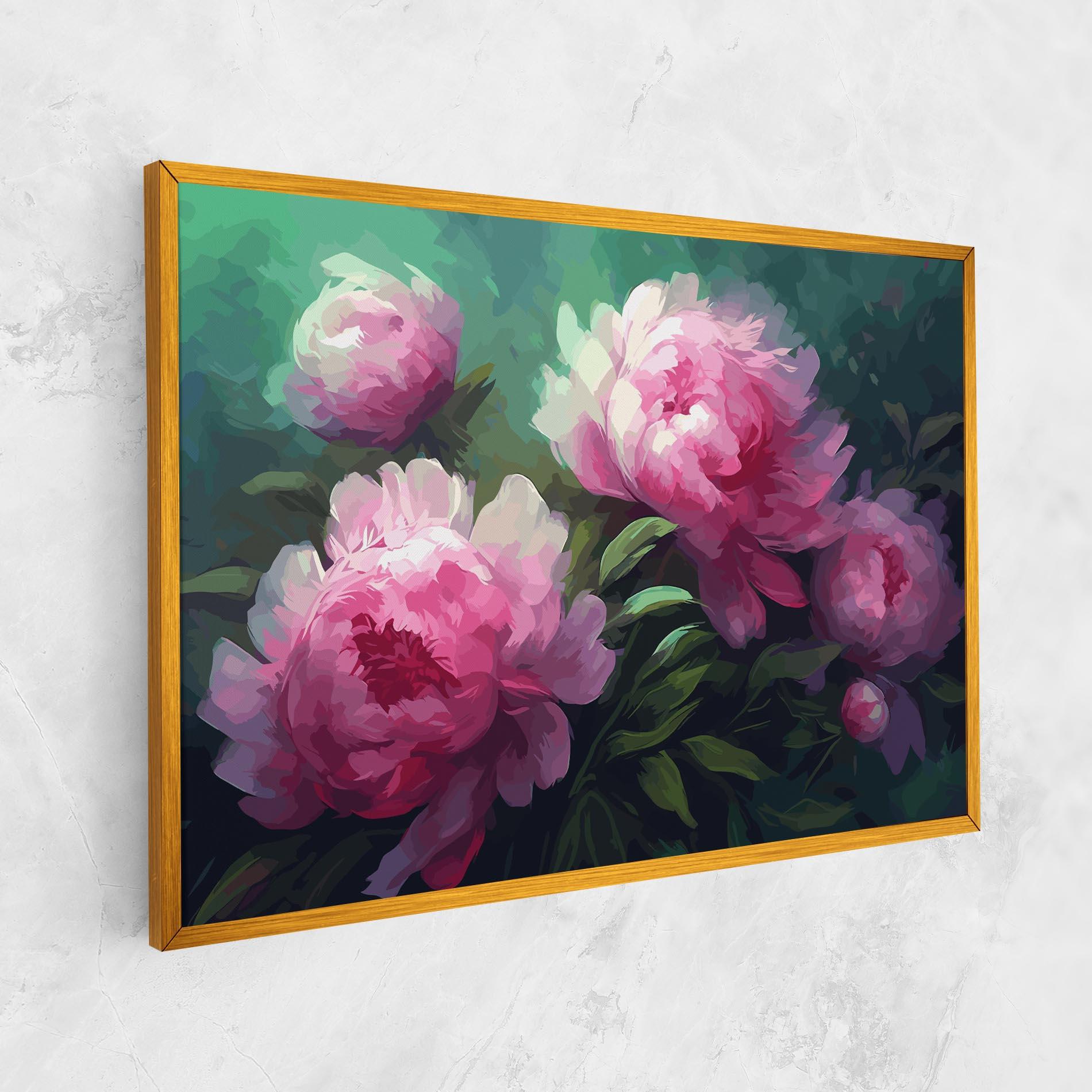 Vászonkép Pretty Peony Paint mockup 1