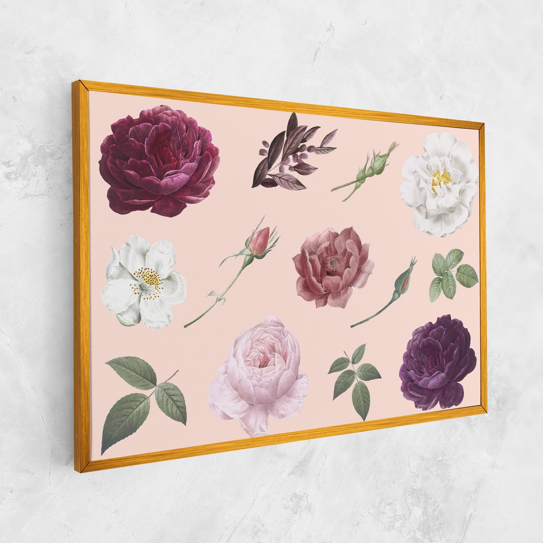 Vászonkép Rose And Peony mockup 1