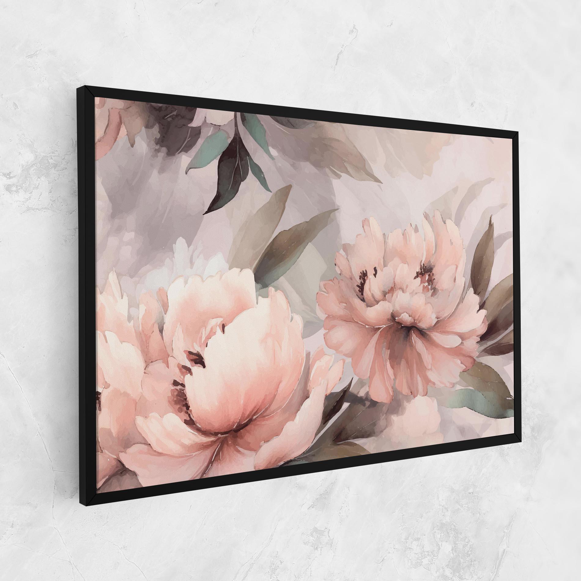 Vászonkép Dreamy Peony Art mockup 1