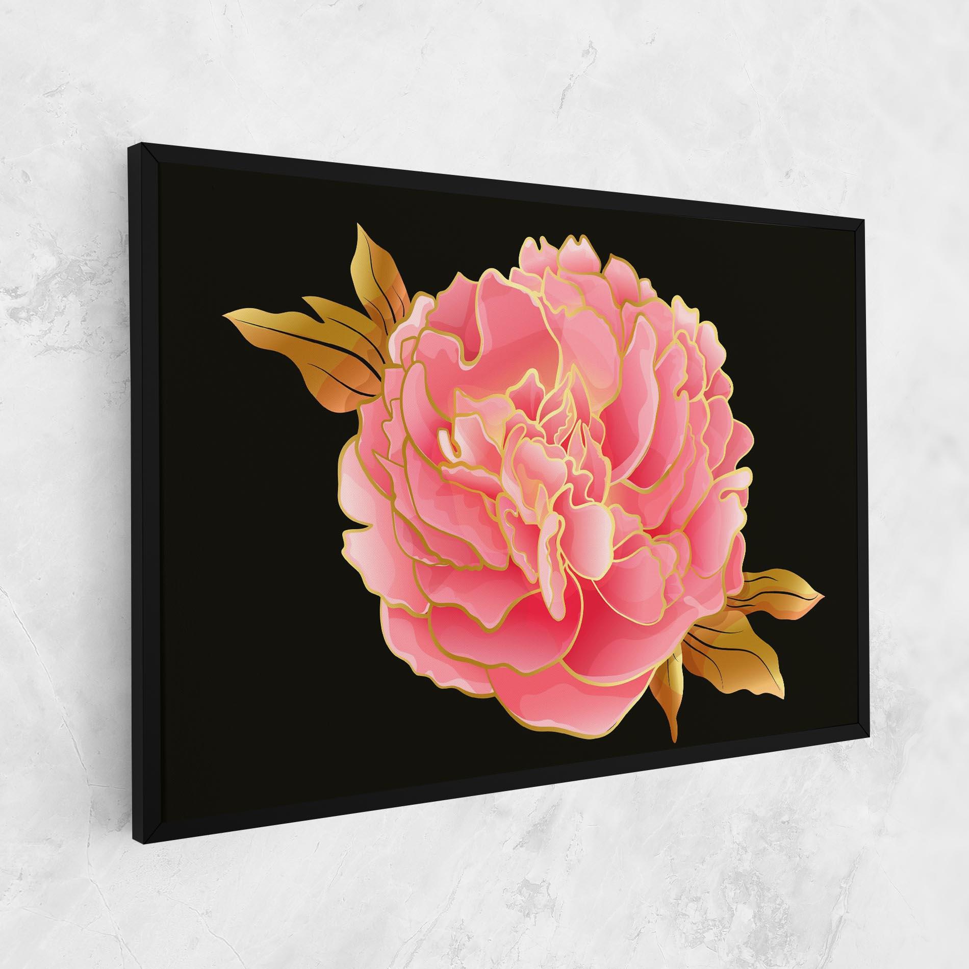 Vászonkép Gold Pinkk Peony mockup 1
