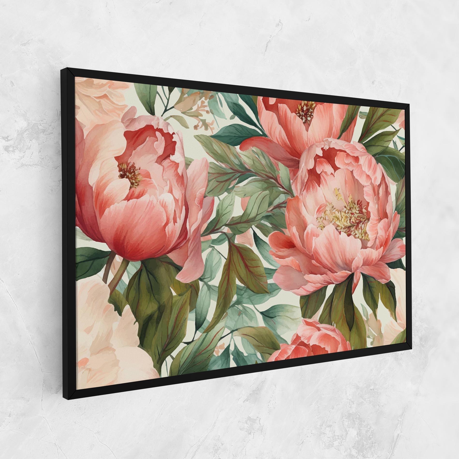 Vászonkép Light Red Peony mockup 1