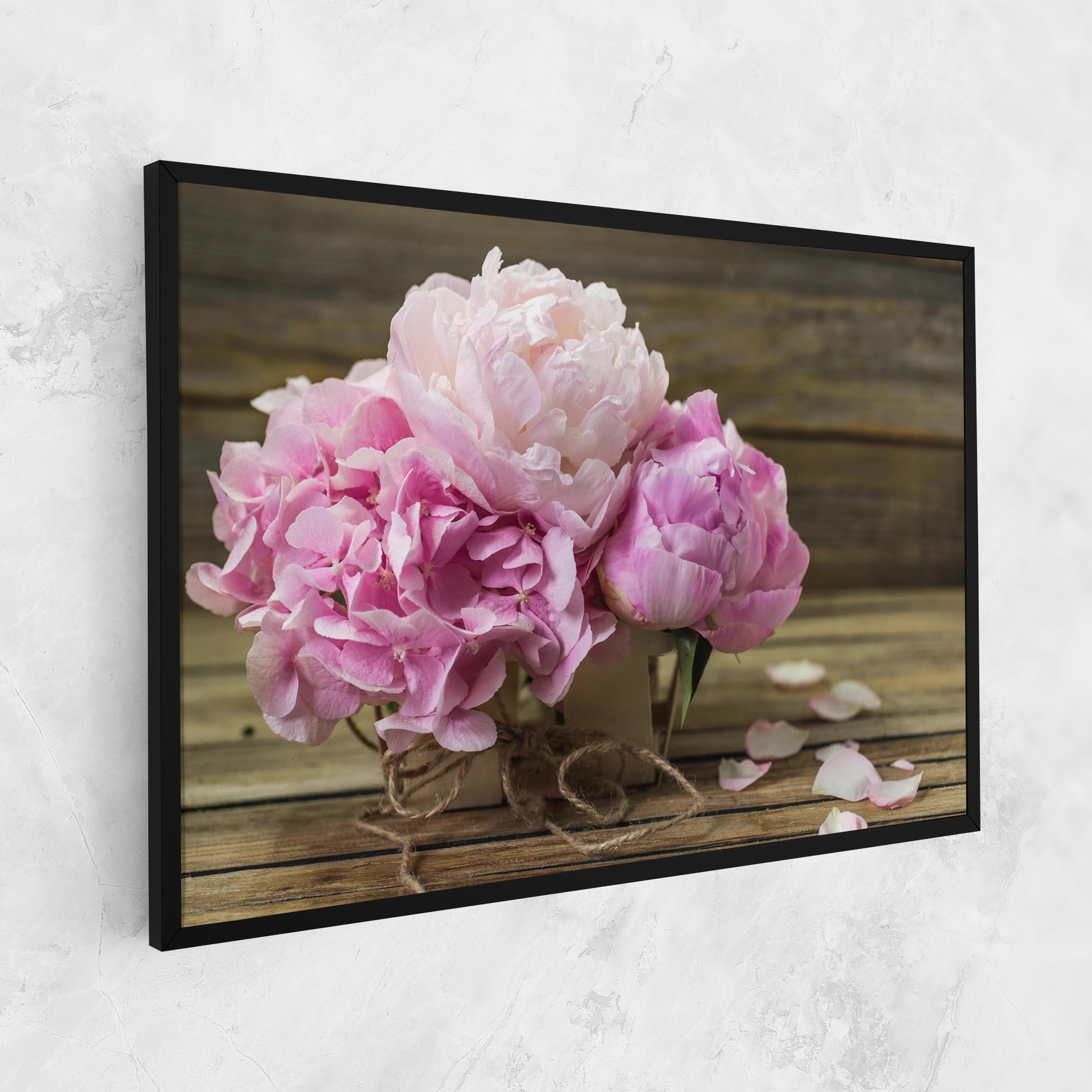 Vászonkép Peony On Table mockup 1