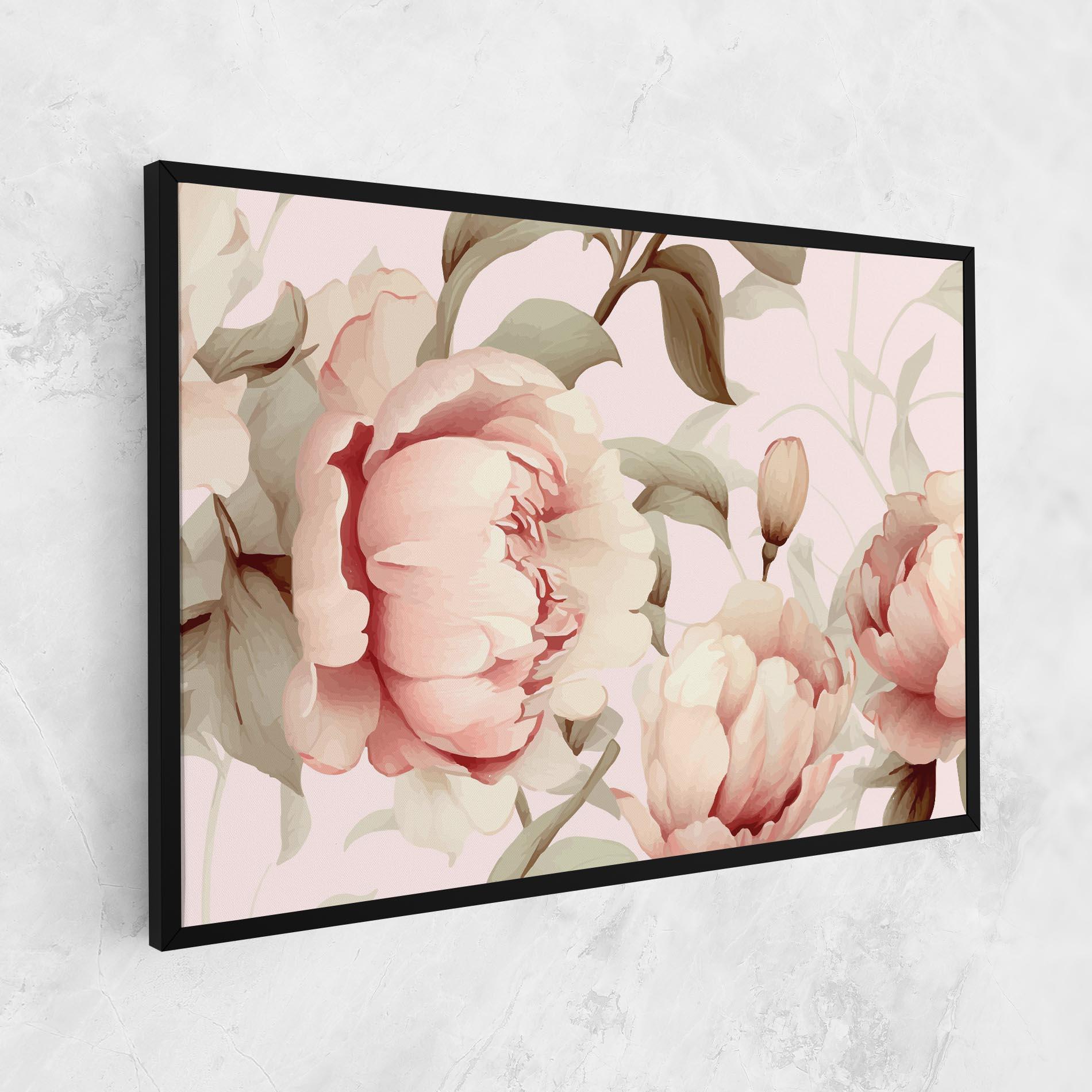 Vászonkép Pink Pretty Peony mockup 1