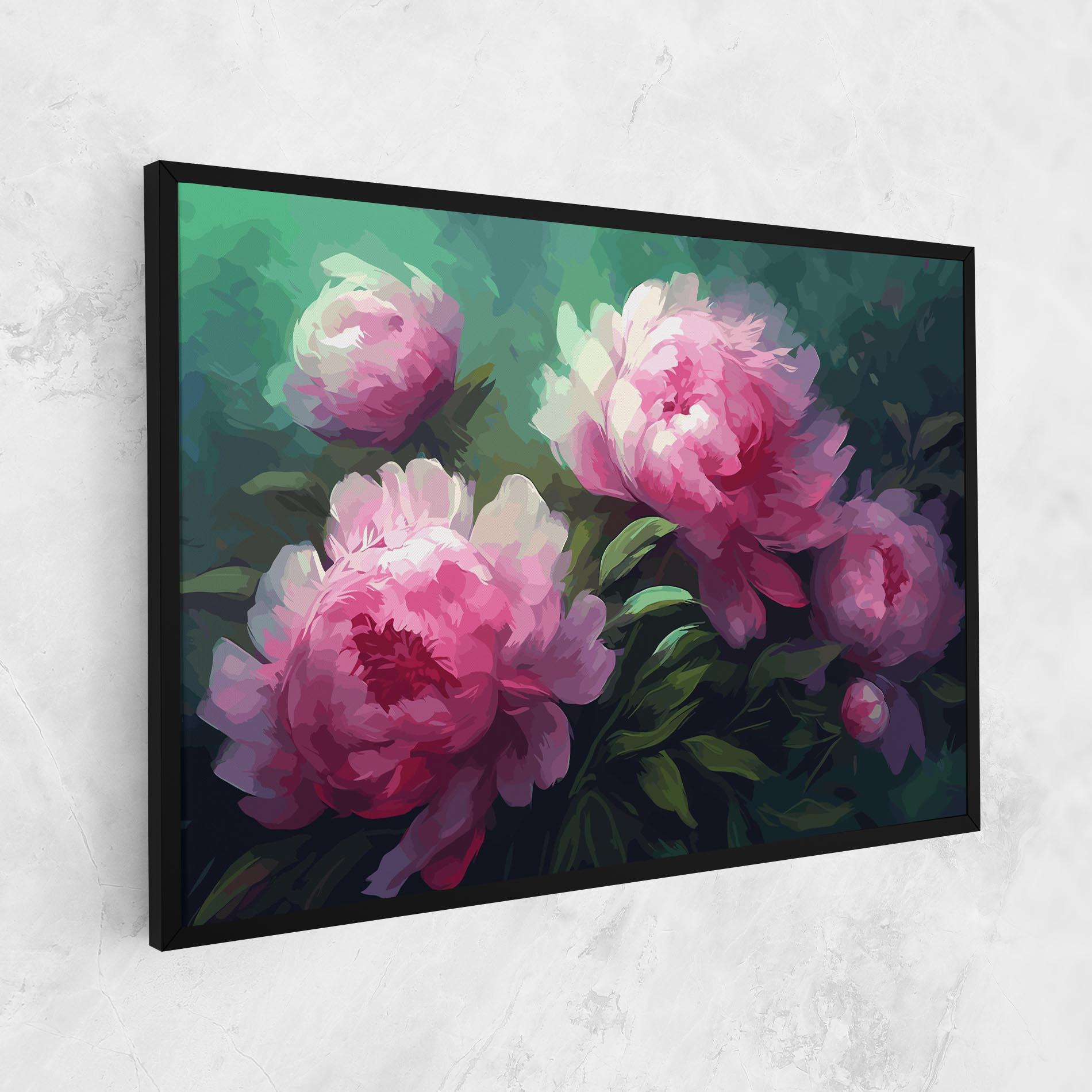 Vászonkép Pretty Peony Paint mockup 1