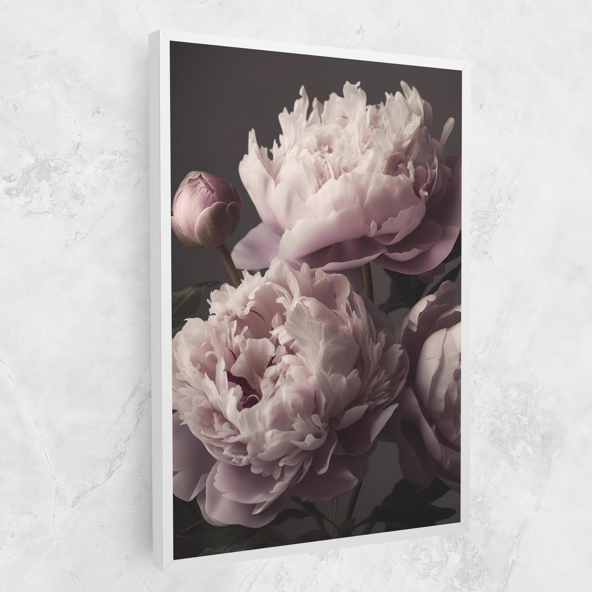 Vászonkép Grey Pastel Pink Peony mockup 1