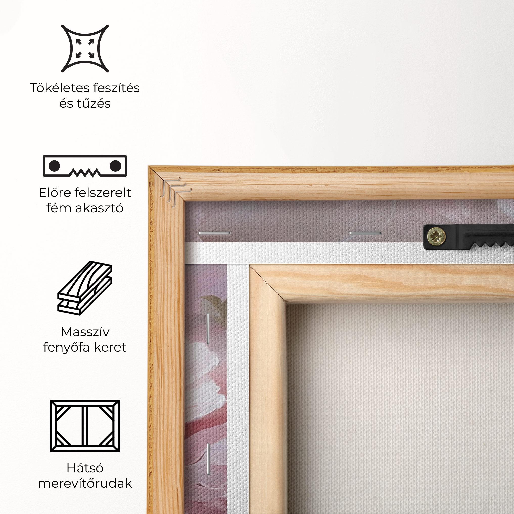 Vászonkép Dreamy Painting Peony mockup 5