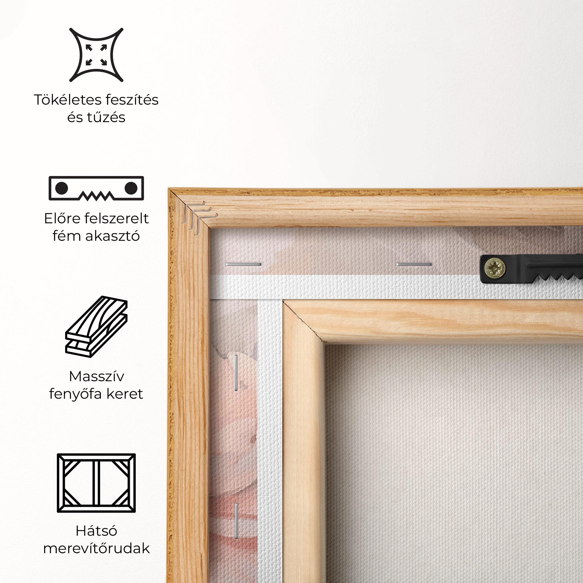 Vászonkép Dreamy Peony Art mockup 5