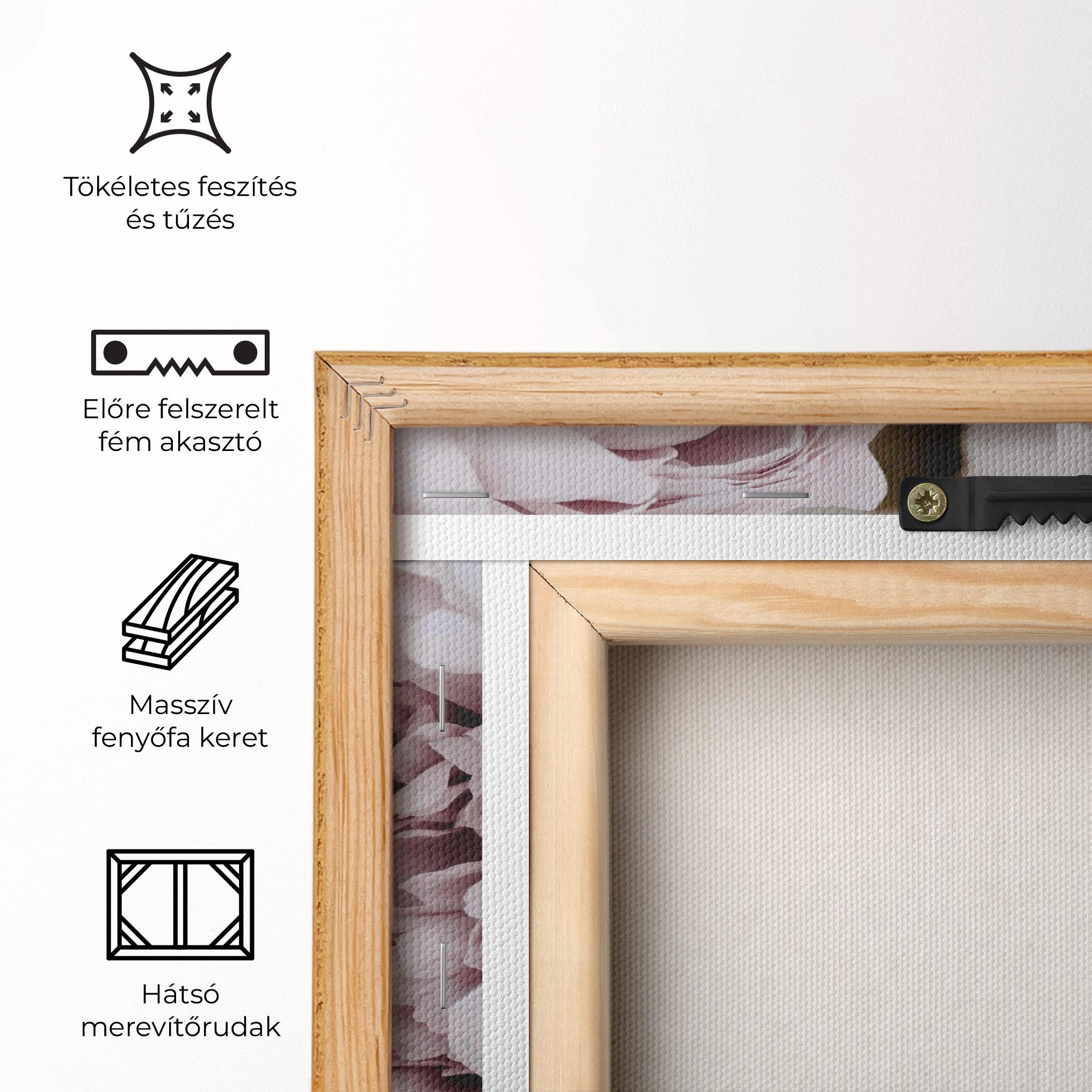 Vászonkép Grey Peony Bouquet mockup 5