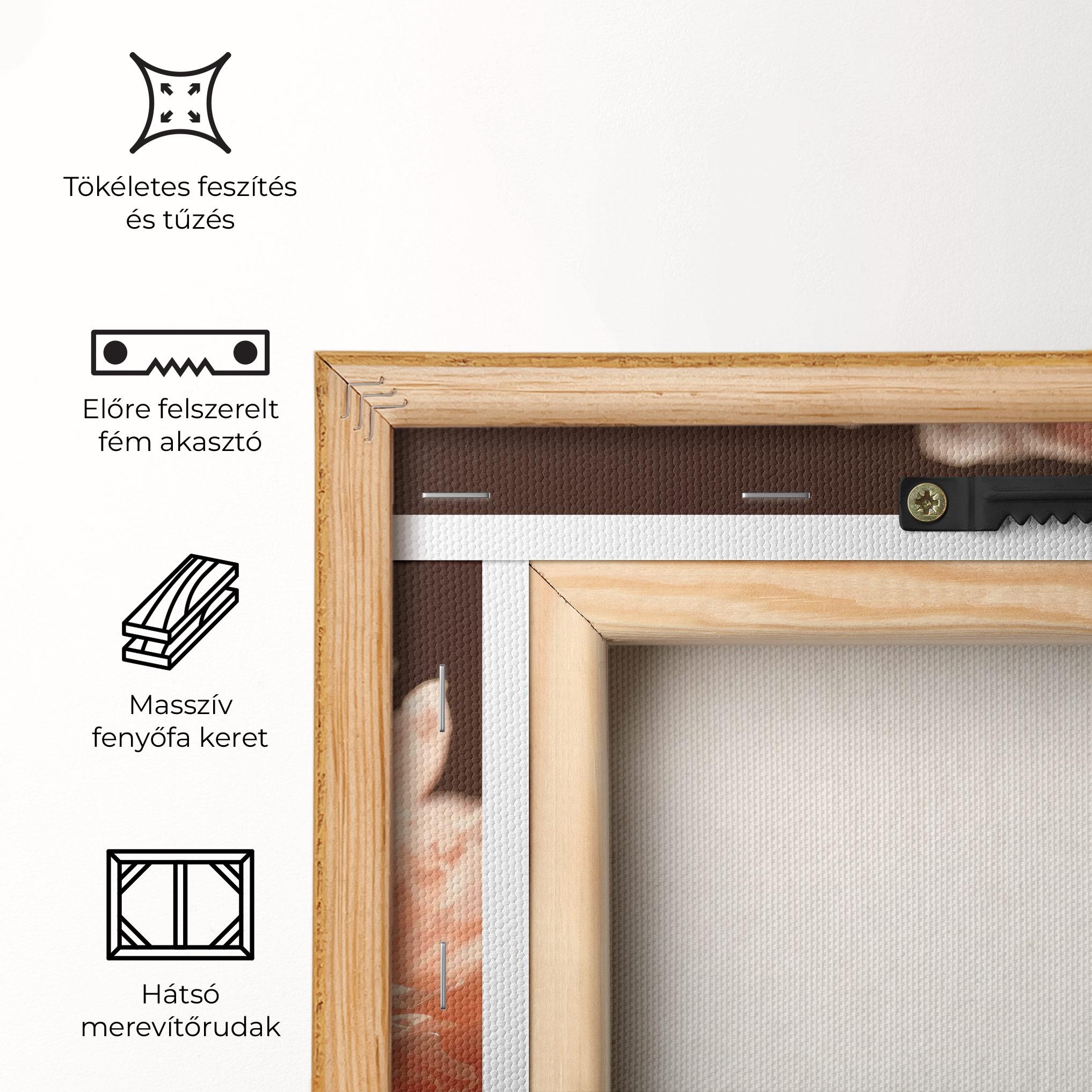 Vászonkép Light Orange Peony View mockup 5