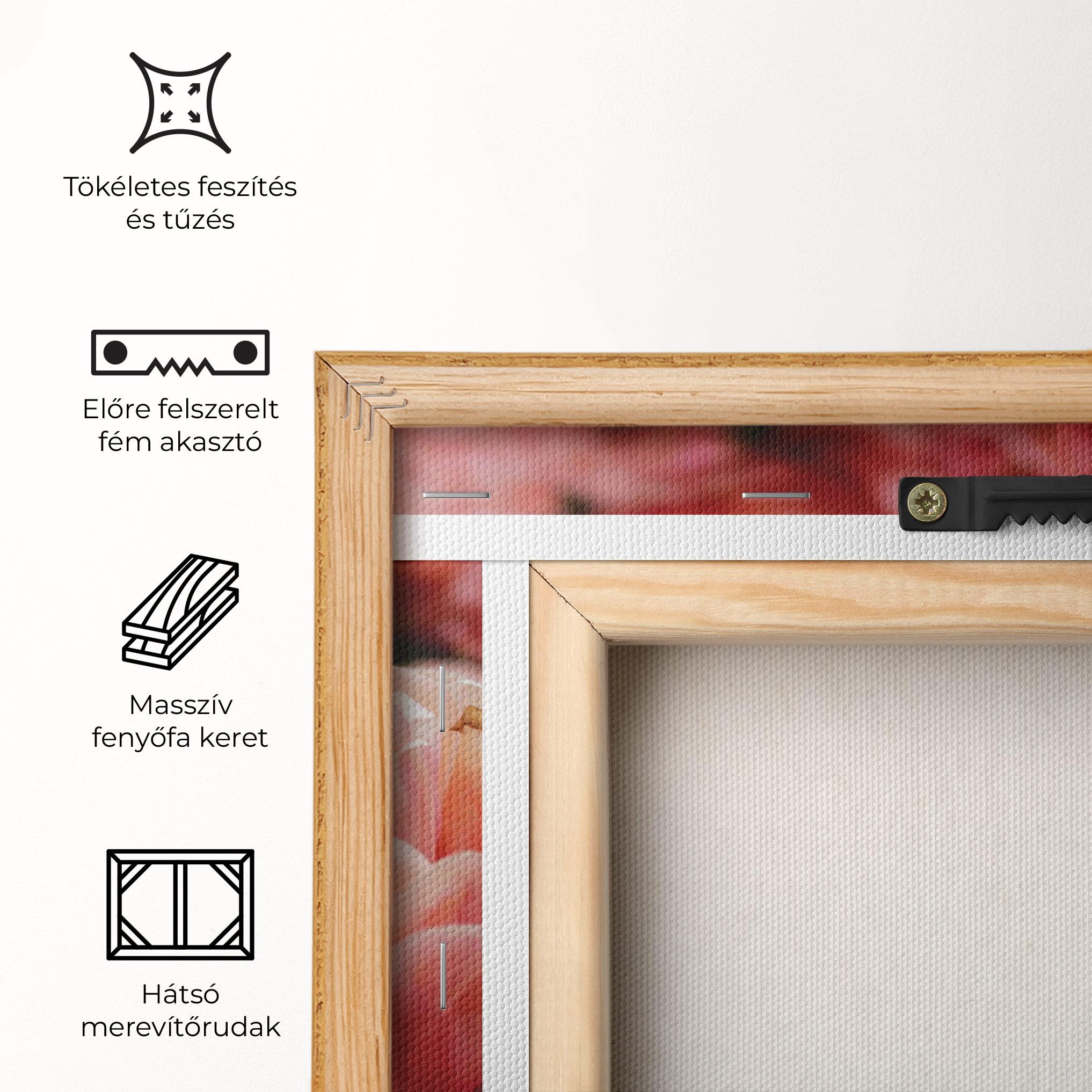 Vászonkép Light Orange Peony mockup 5