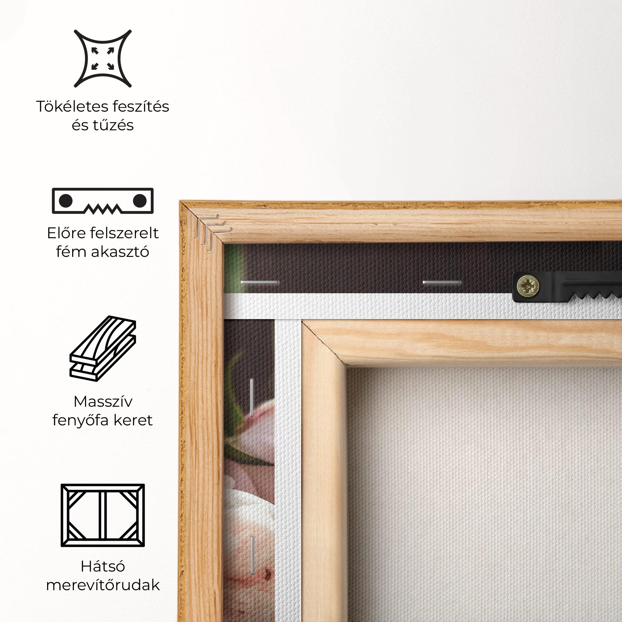 Vászonkép Peonies On The Table mockup 5