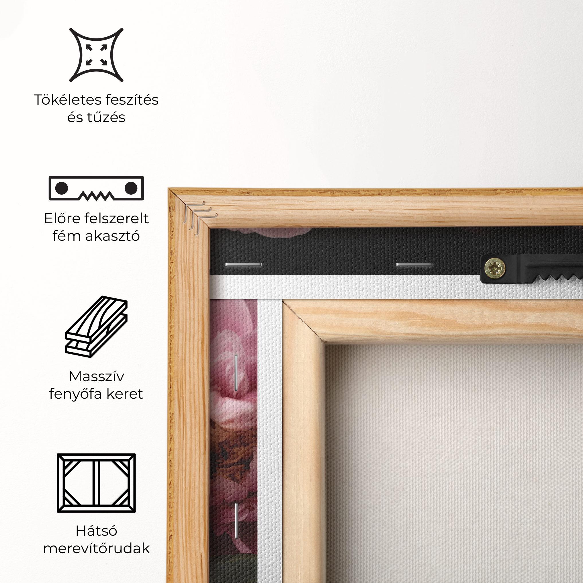 Vászonkép Peony In Smoke mockup 5