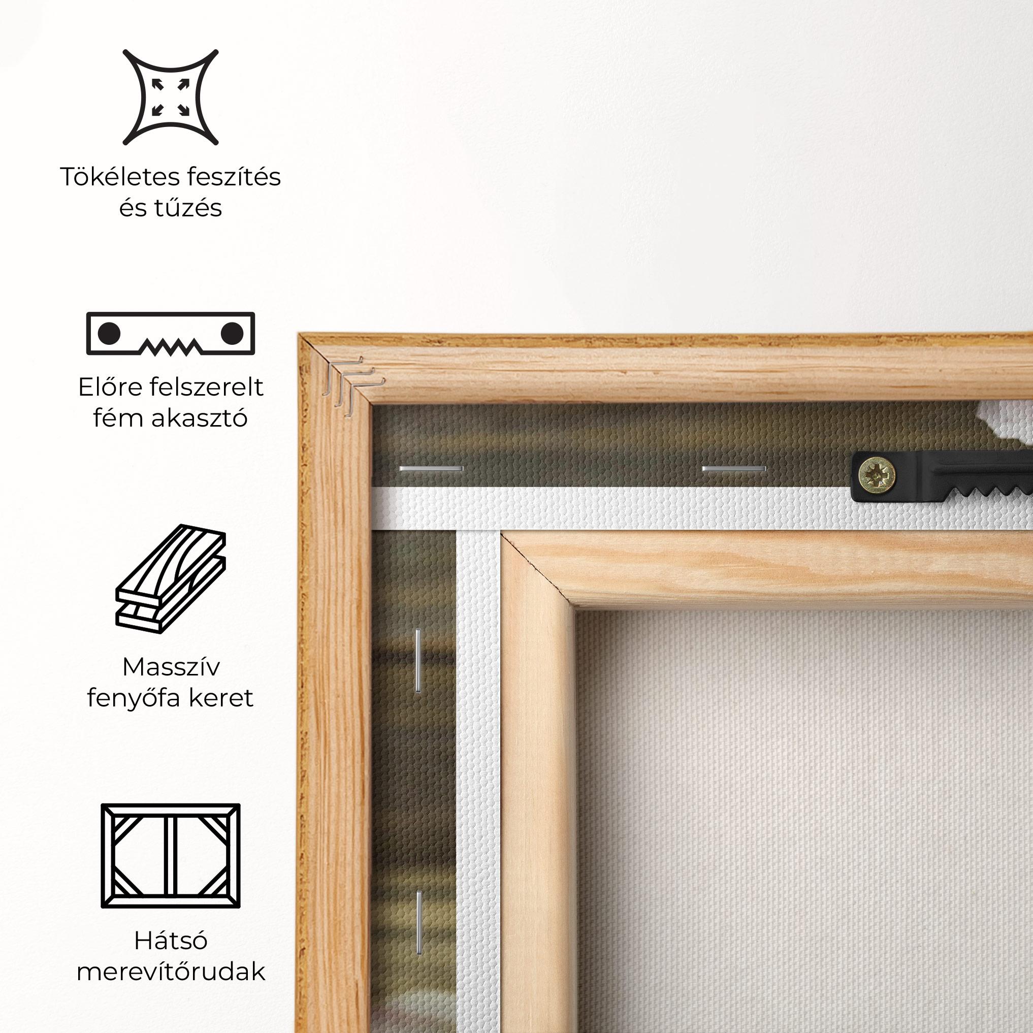 Vászonkép Peony On Table mockup 5