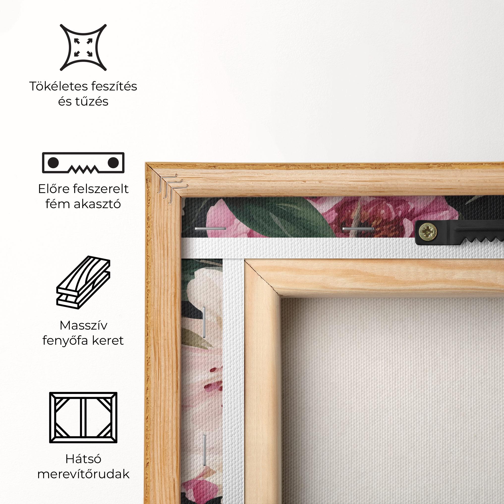 Vászonkép Peony Paint mockup 5