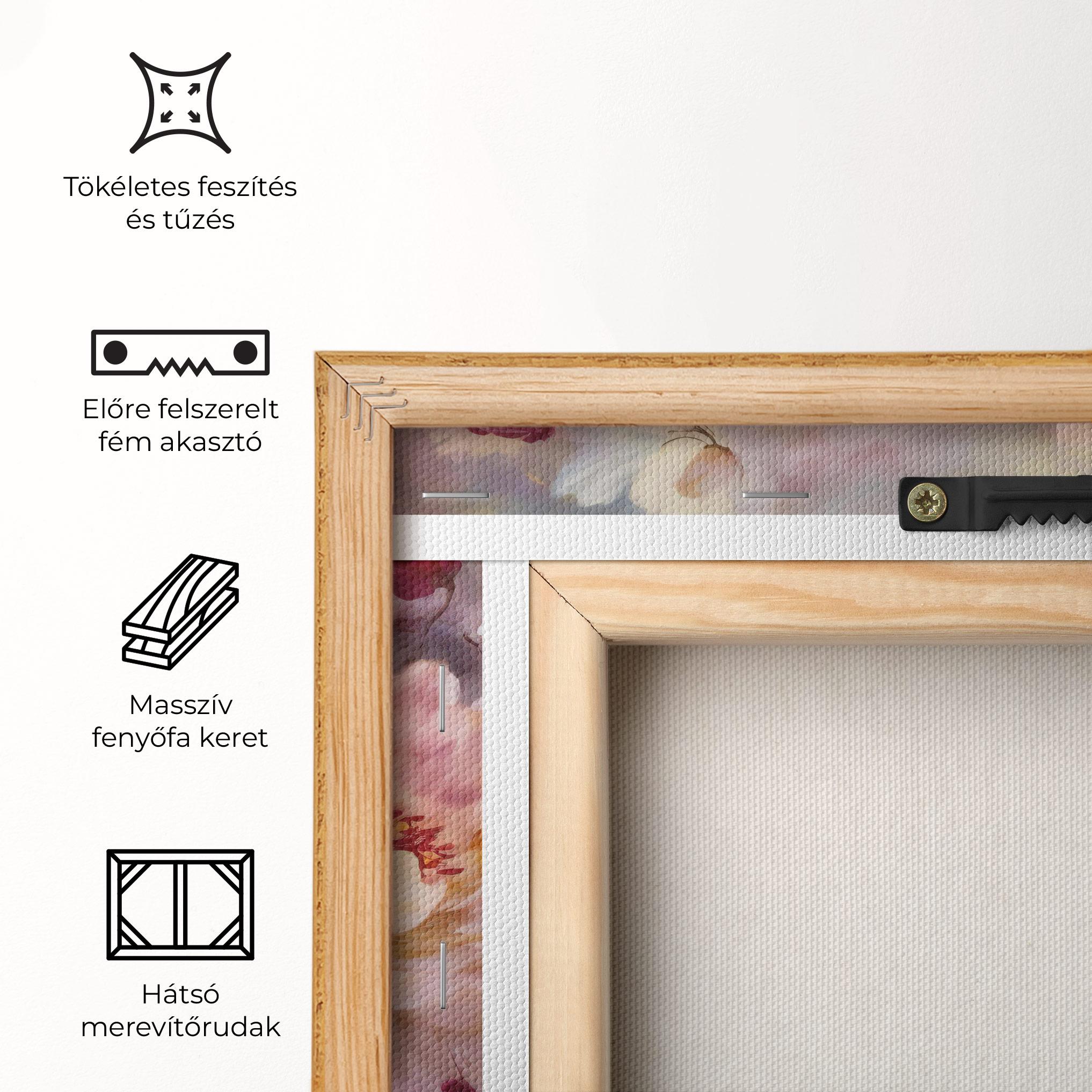 Vászonkép Peony Painting Art mockup 5