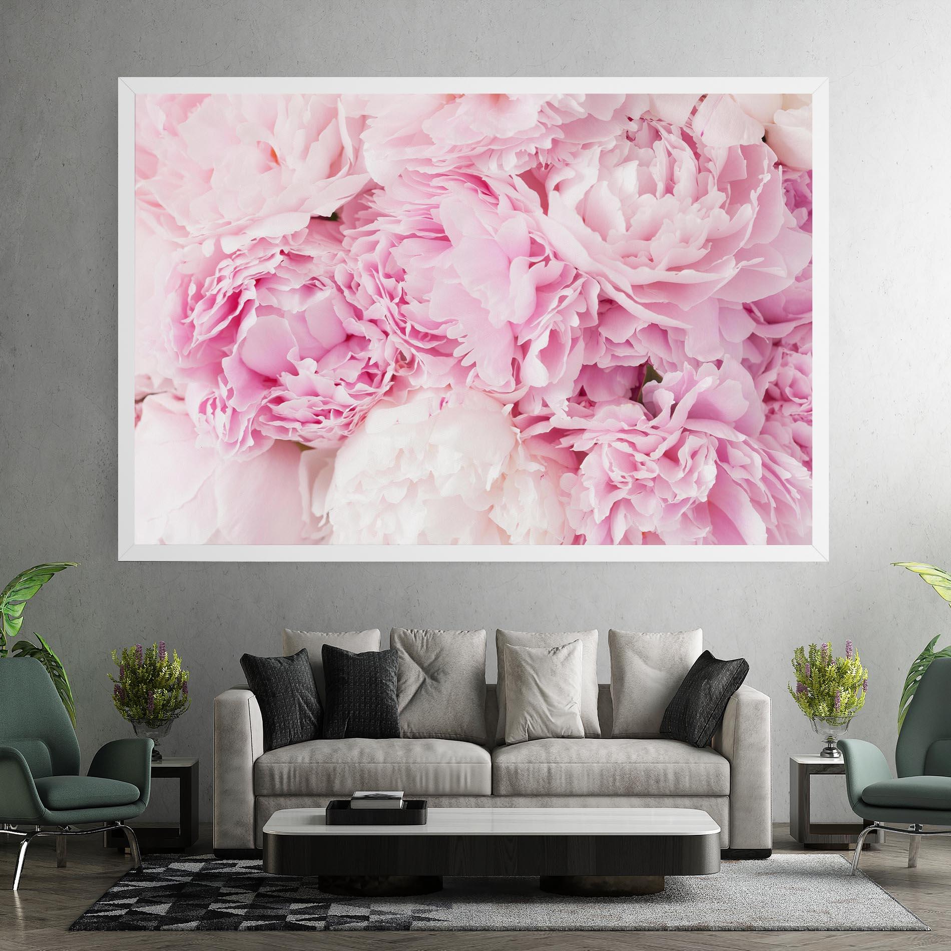 Vászonkép Dreamy Pink Pastel Peony mockup 7
