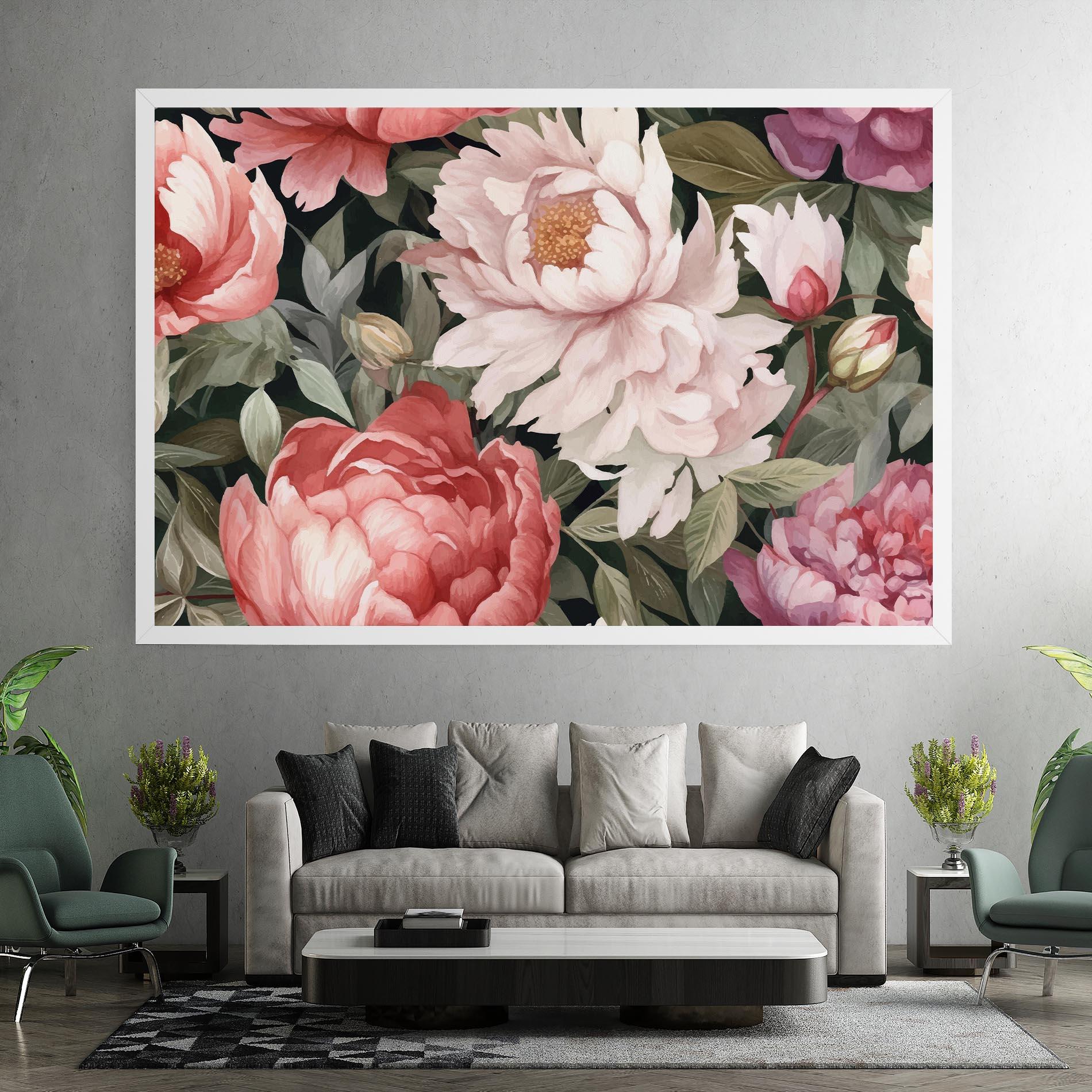 Vászonkép Light Peony Art mockup 7