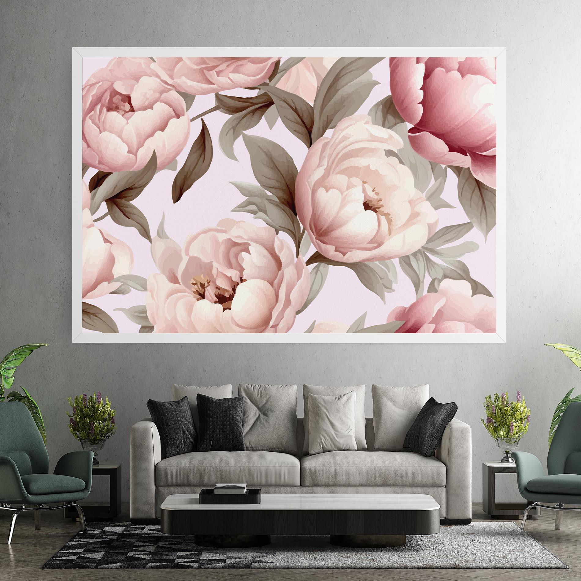 Vászonkép Pink Peony Buds mockup 7