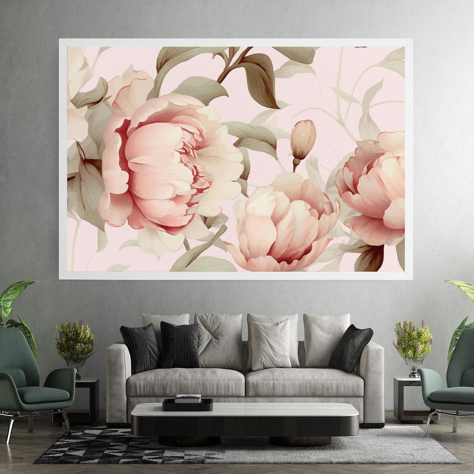 Vászonkép Pink Pretty Peony mockup 7