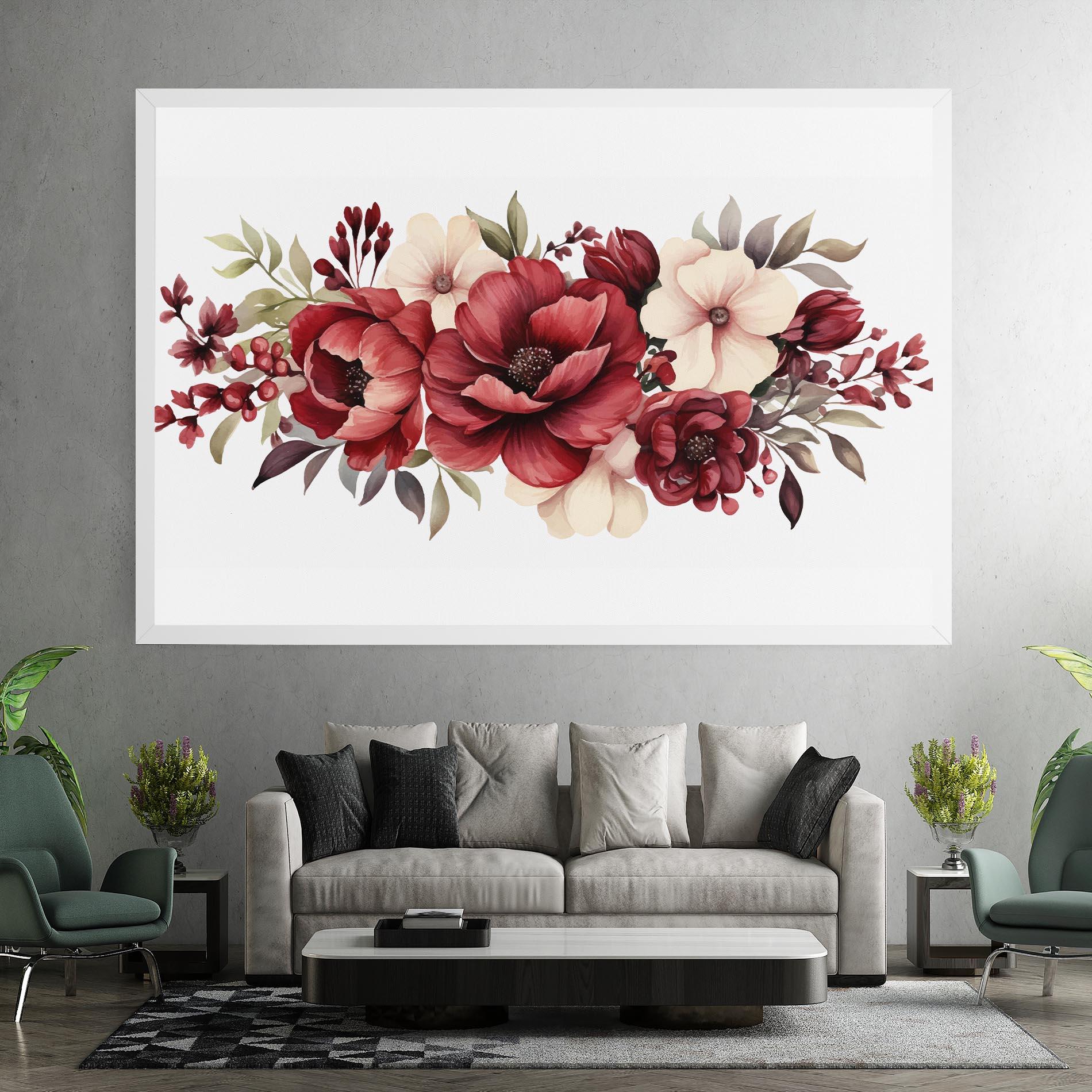 Vászonkép Red Peony mockup 7