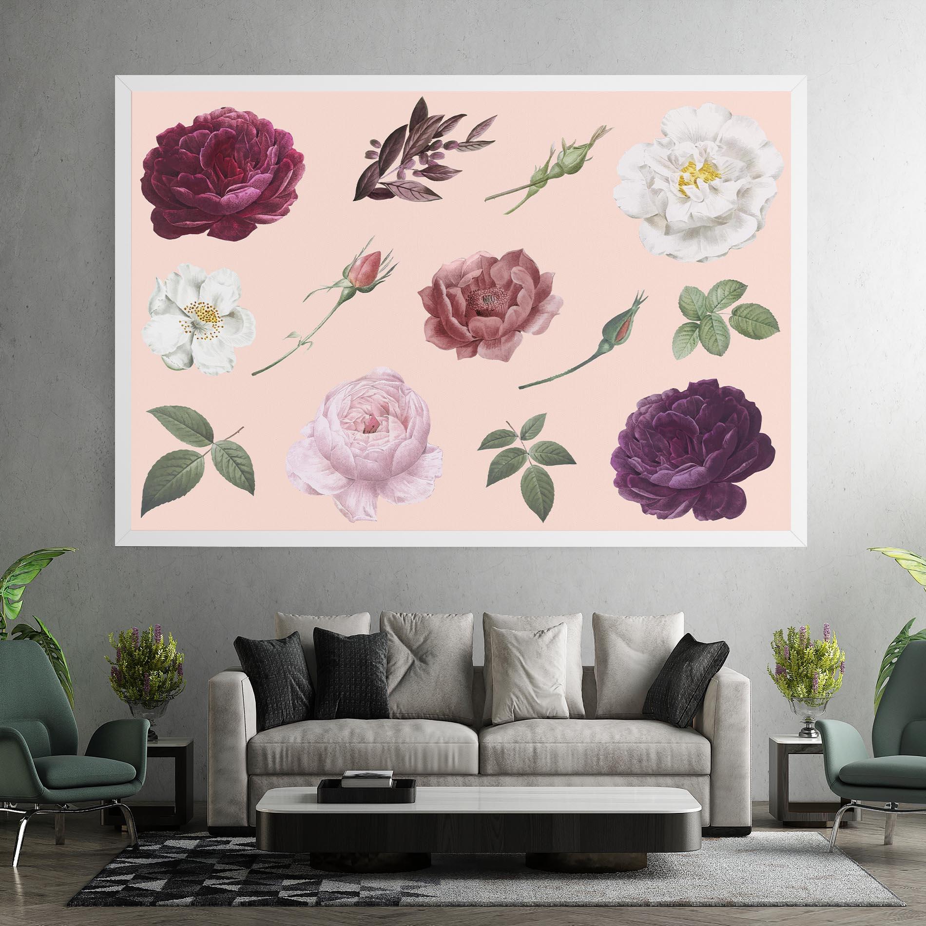 Vászonkép Rose And Peony mockup 7