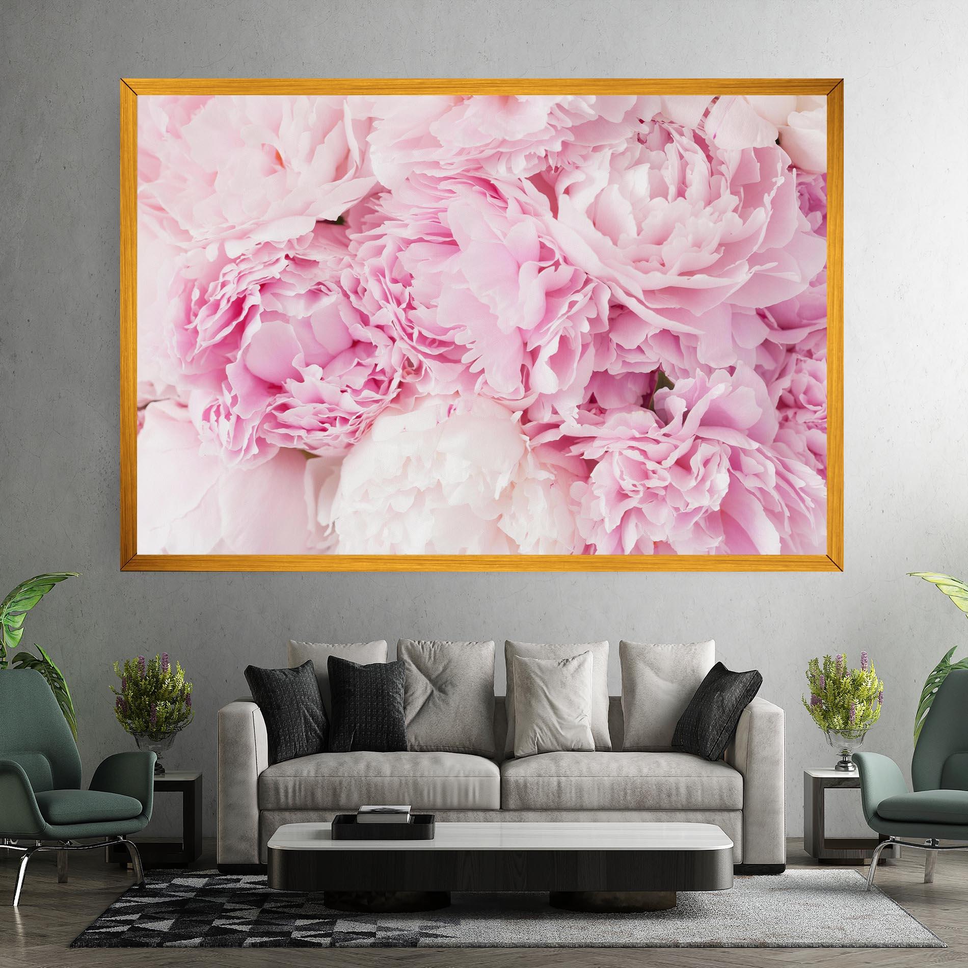 Vászonkép Dreamy Pink Pastel Peony mockup 7