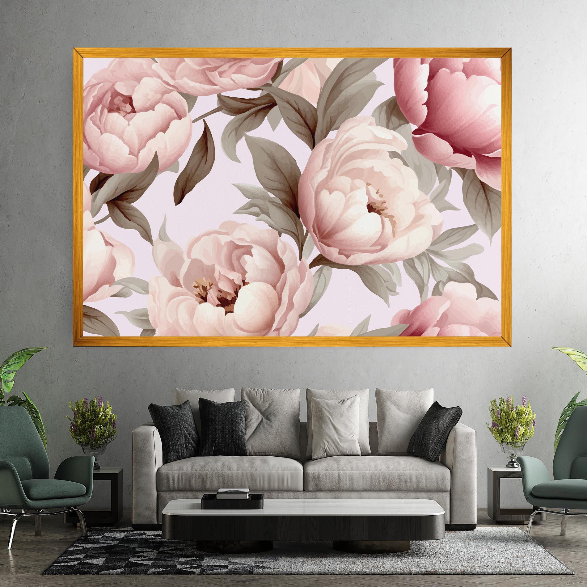Vászonkép Pink Peony Buds mockup 7