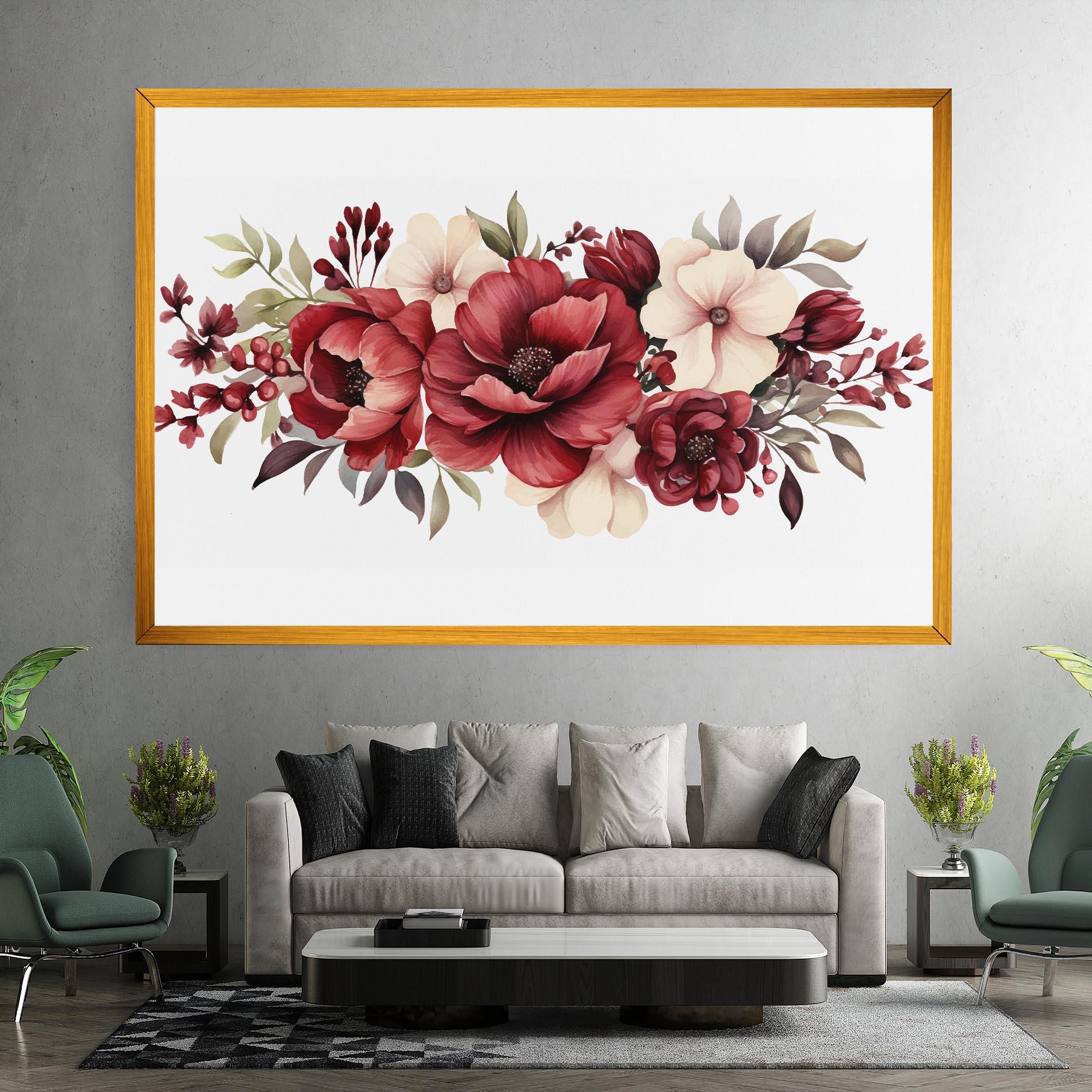 Vászonkép Red Peony mockup 7