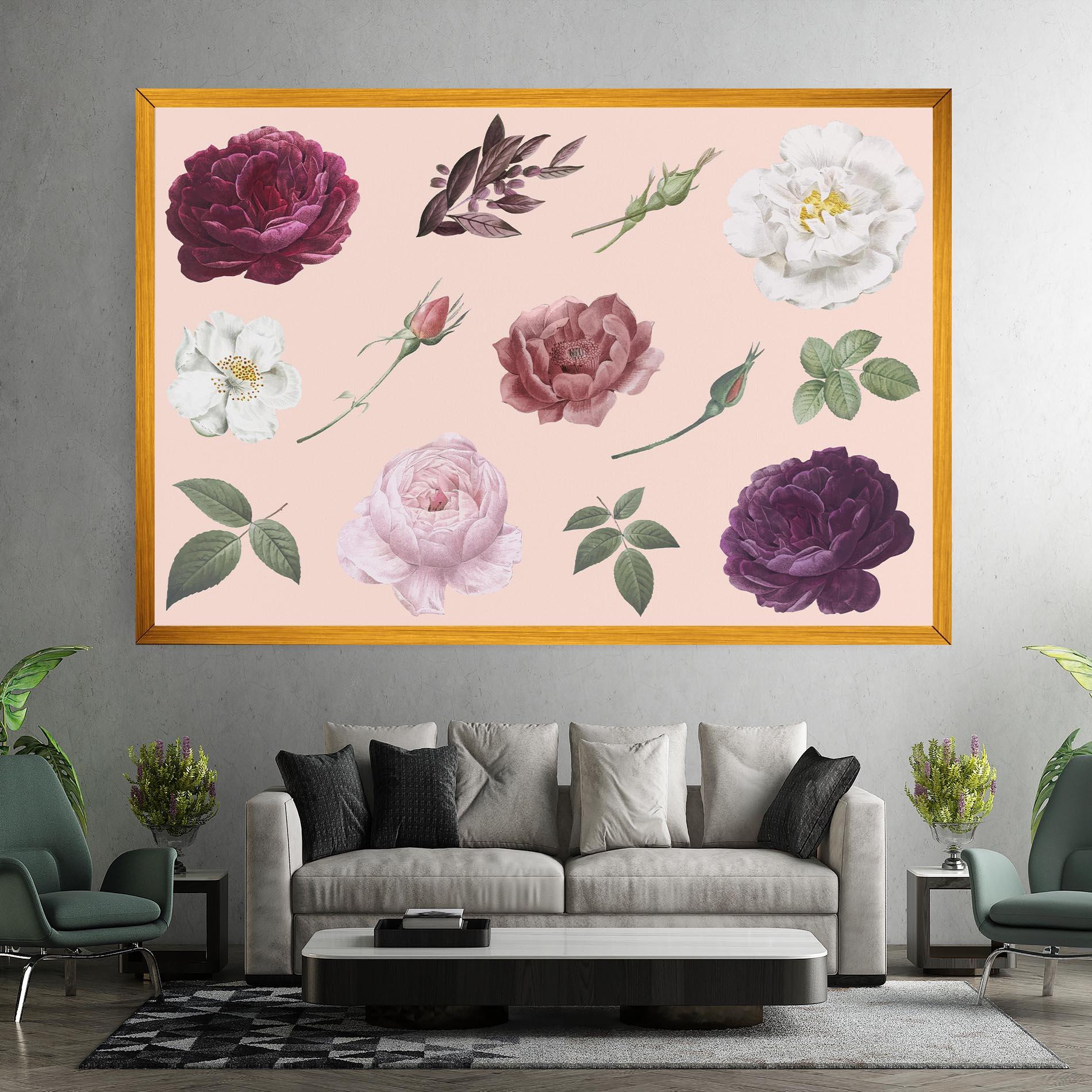 Vászonkép Rose And Peony mockup 7