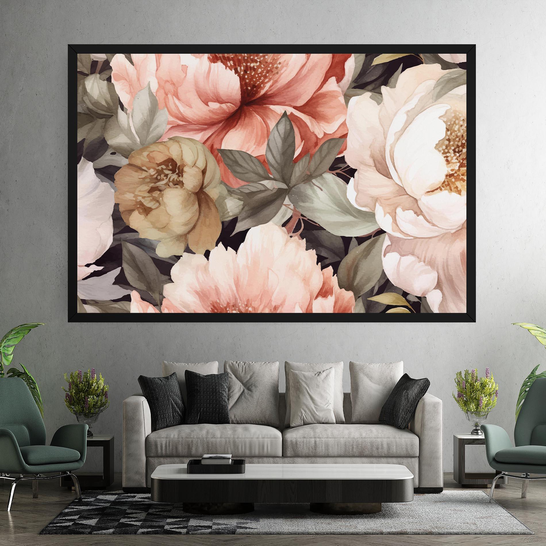Vászonkép Cream Pink Peony mockup 7