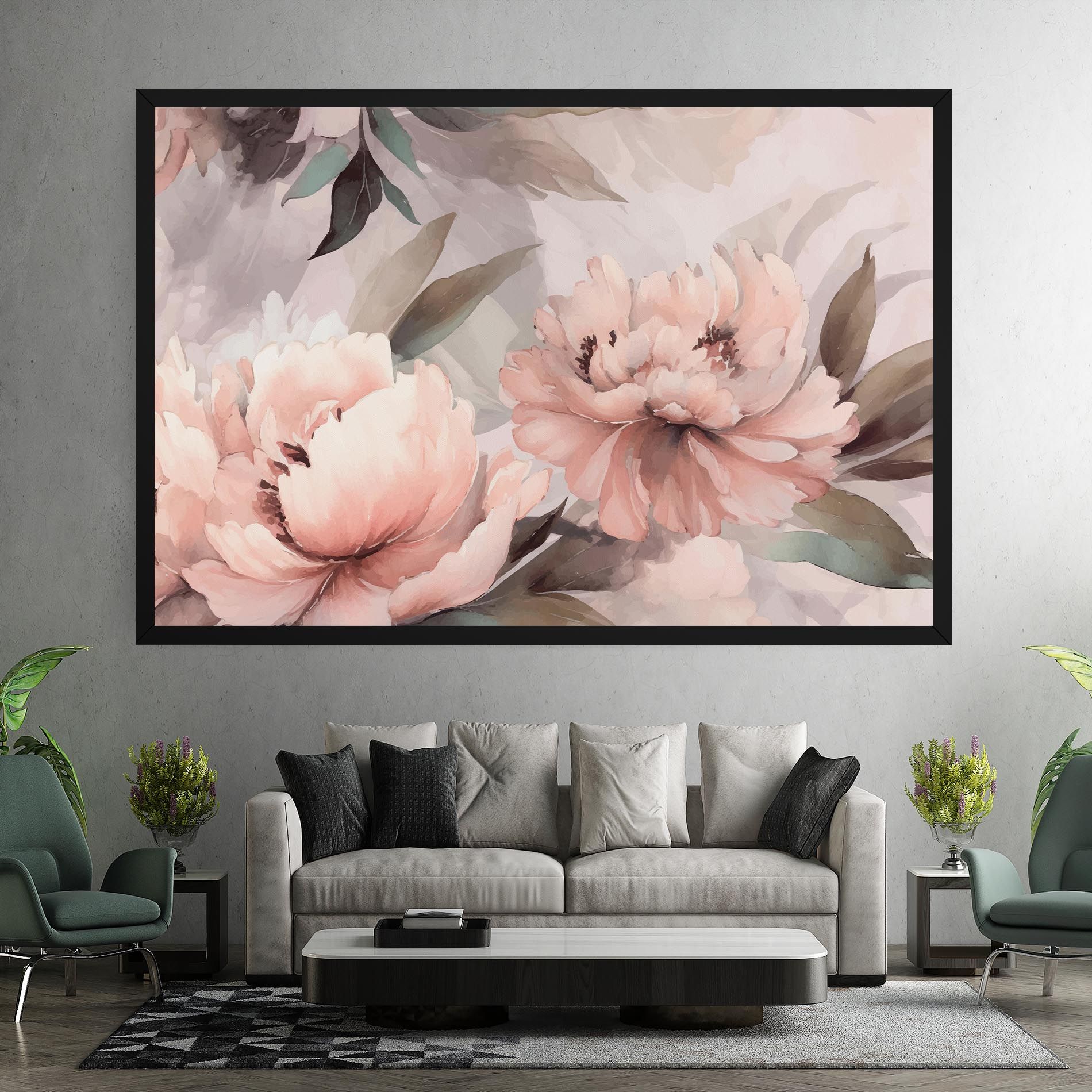 Dreamy Peony Art mockup 7