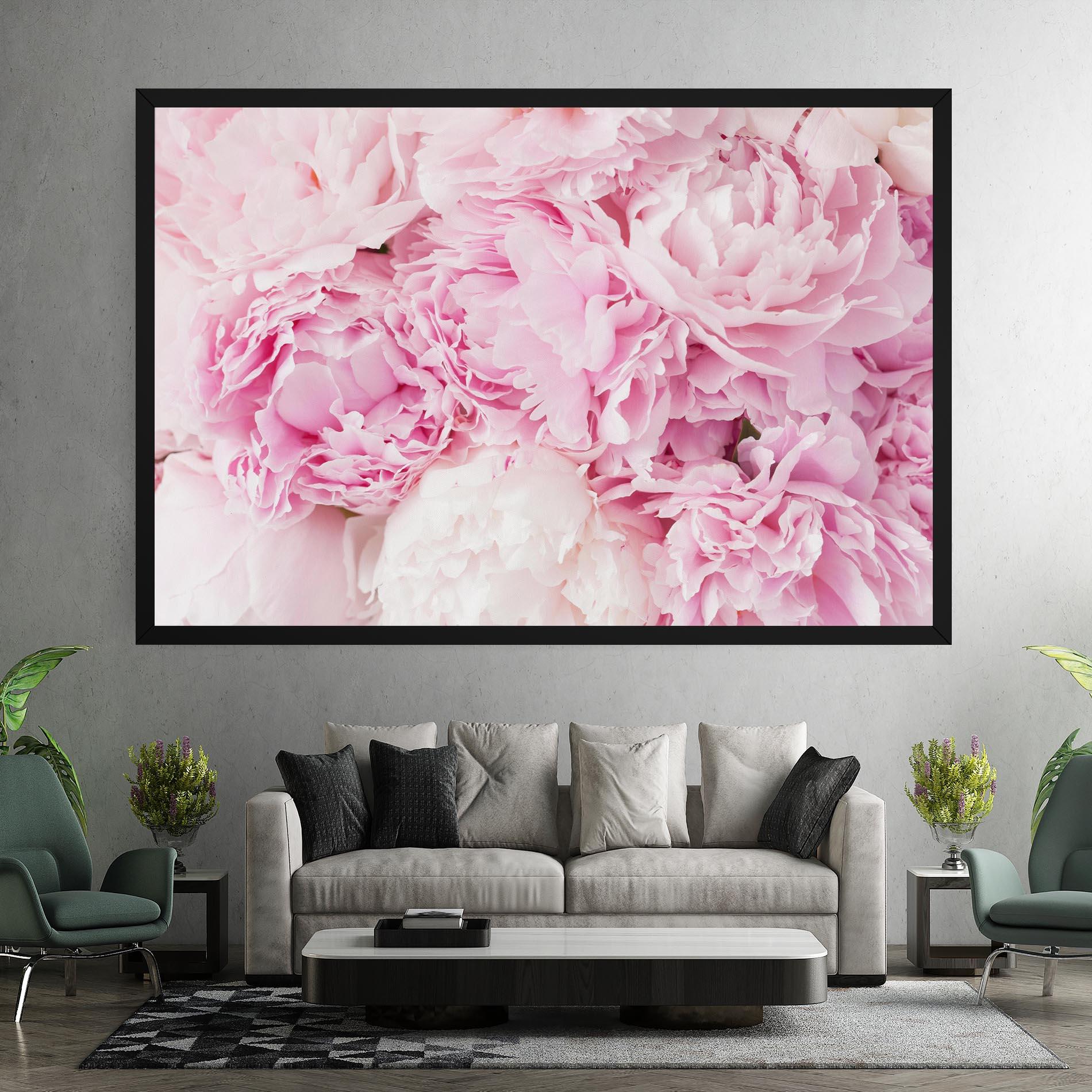 Vászonkép Dreamy Pink Pastel Peony mockup 7