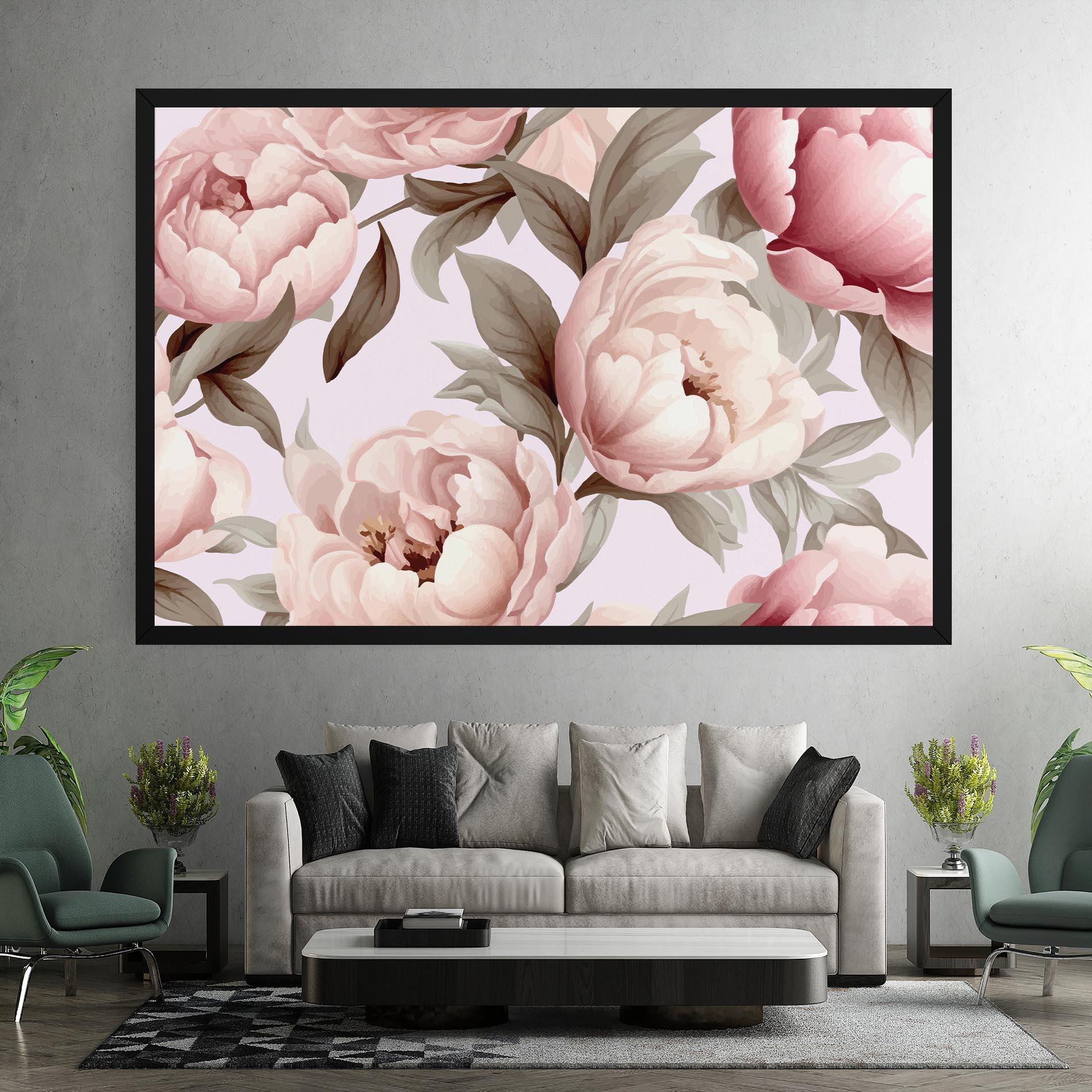 Vászonkép Pink Peony Buds mockup 7