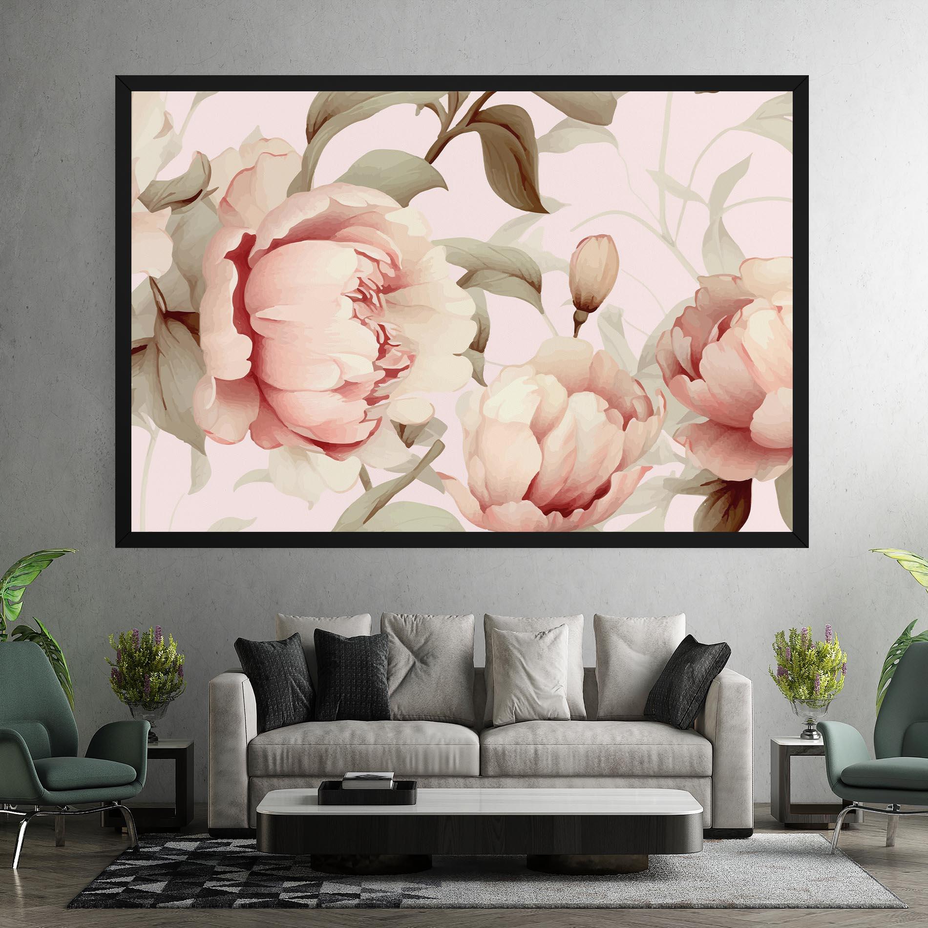 Vászonkép Pink Pretty Peony mockup 7
