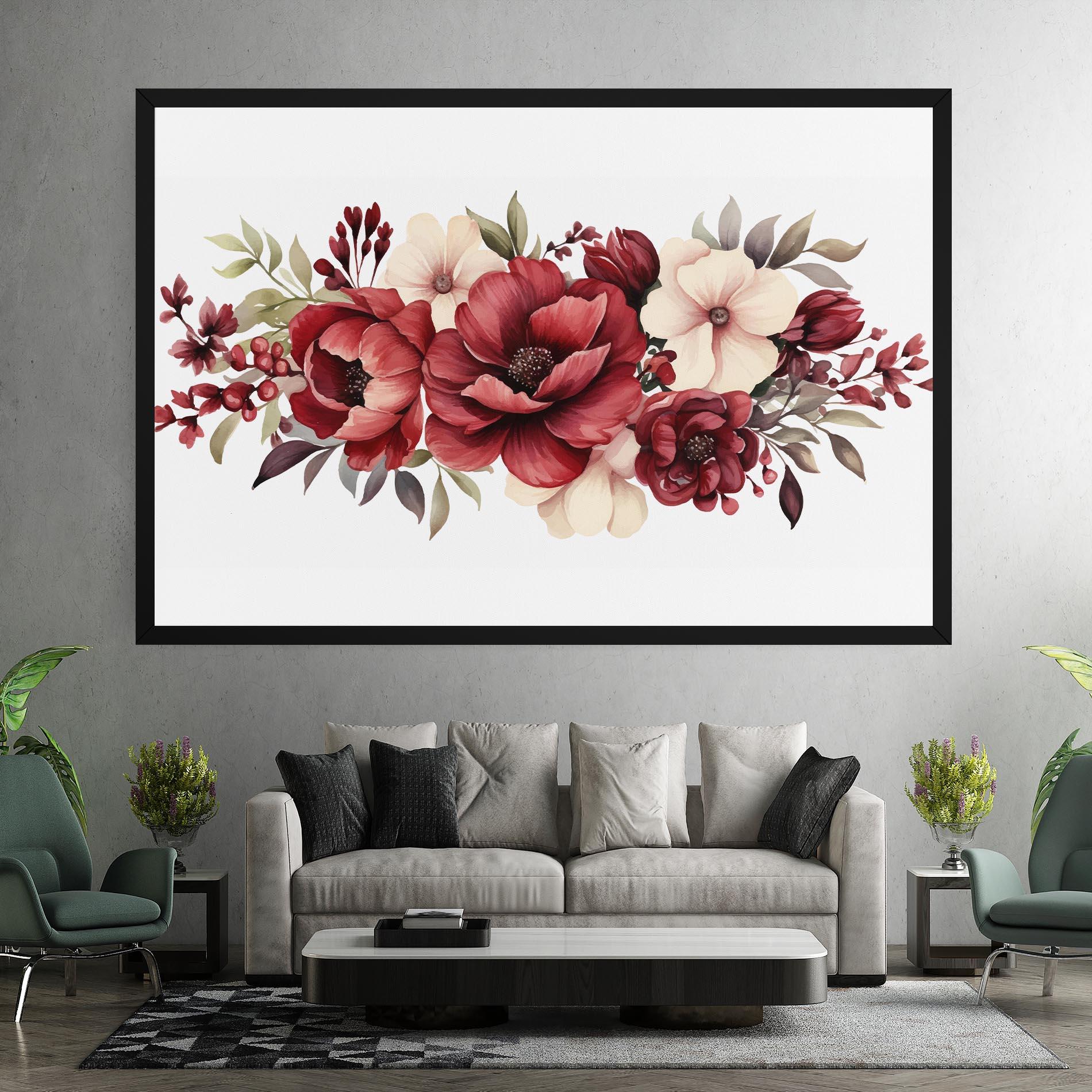Vászonkép Red Peony mockup 7