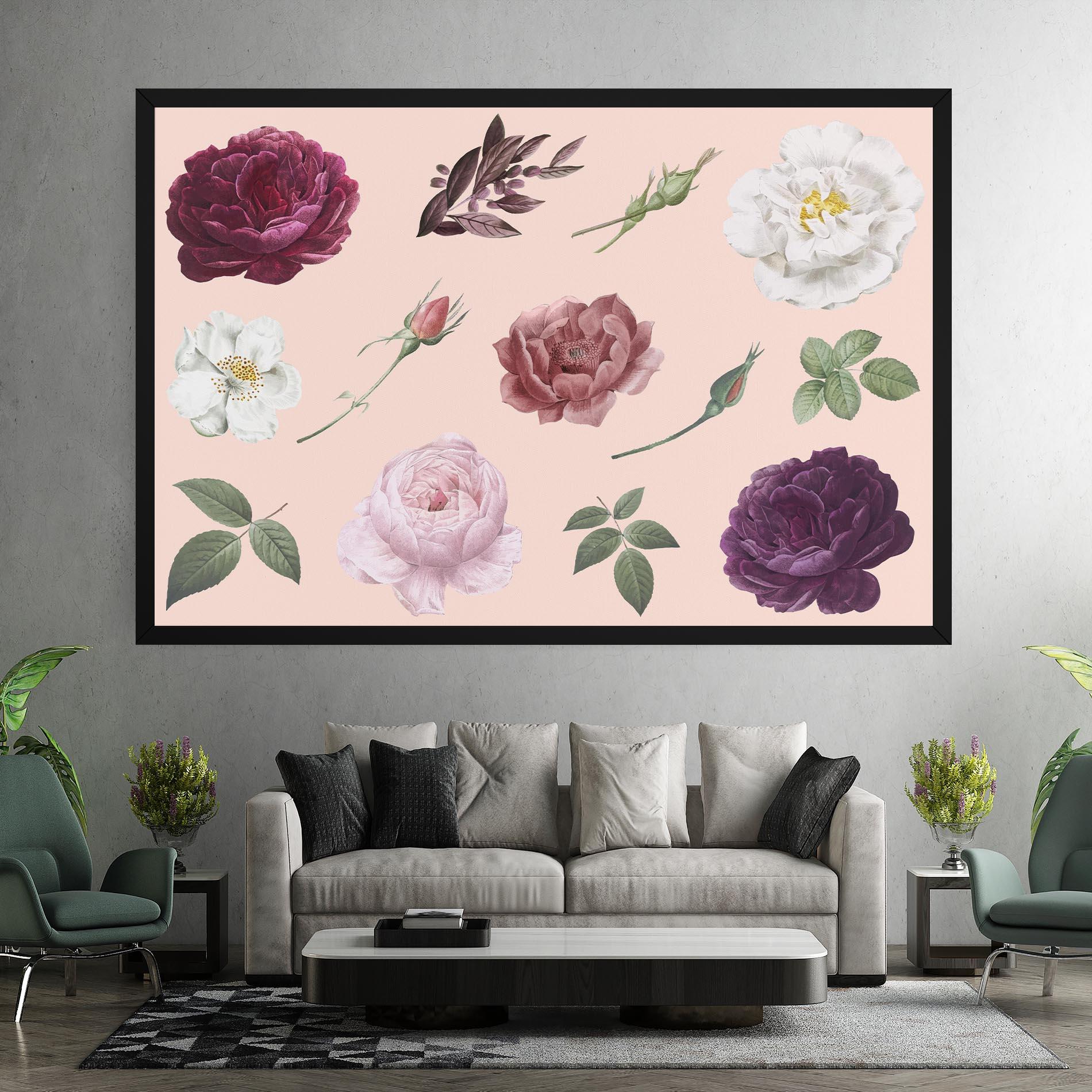 Vászonkép Rose And Peony mockup 7