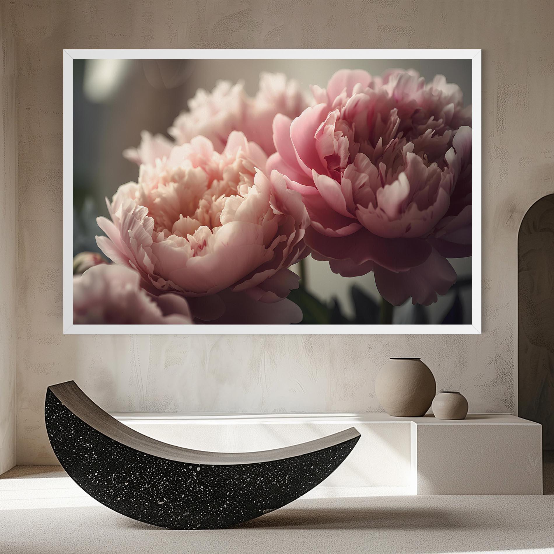 Vászonkép Cream Dreamy Peony mockup 8